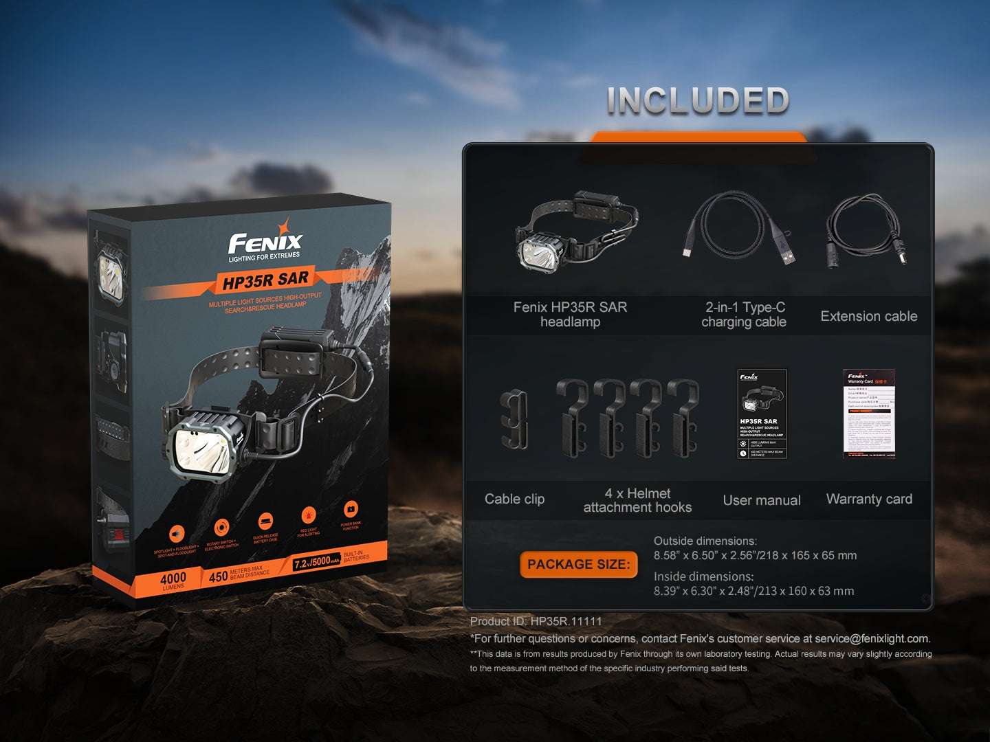 Palmarius Outdoors Fenix HP35R Search and Rescue Headlamp Headlamp
