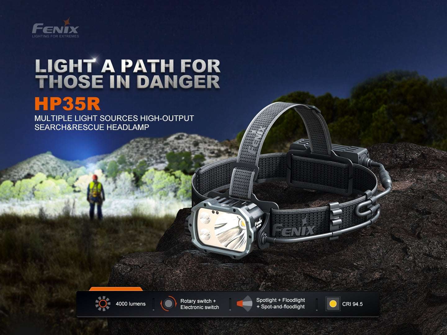 Palmarius Outdoors Fenix HP35R Search and Rescue Headlamp Headlamp