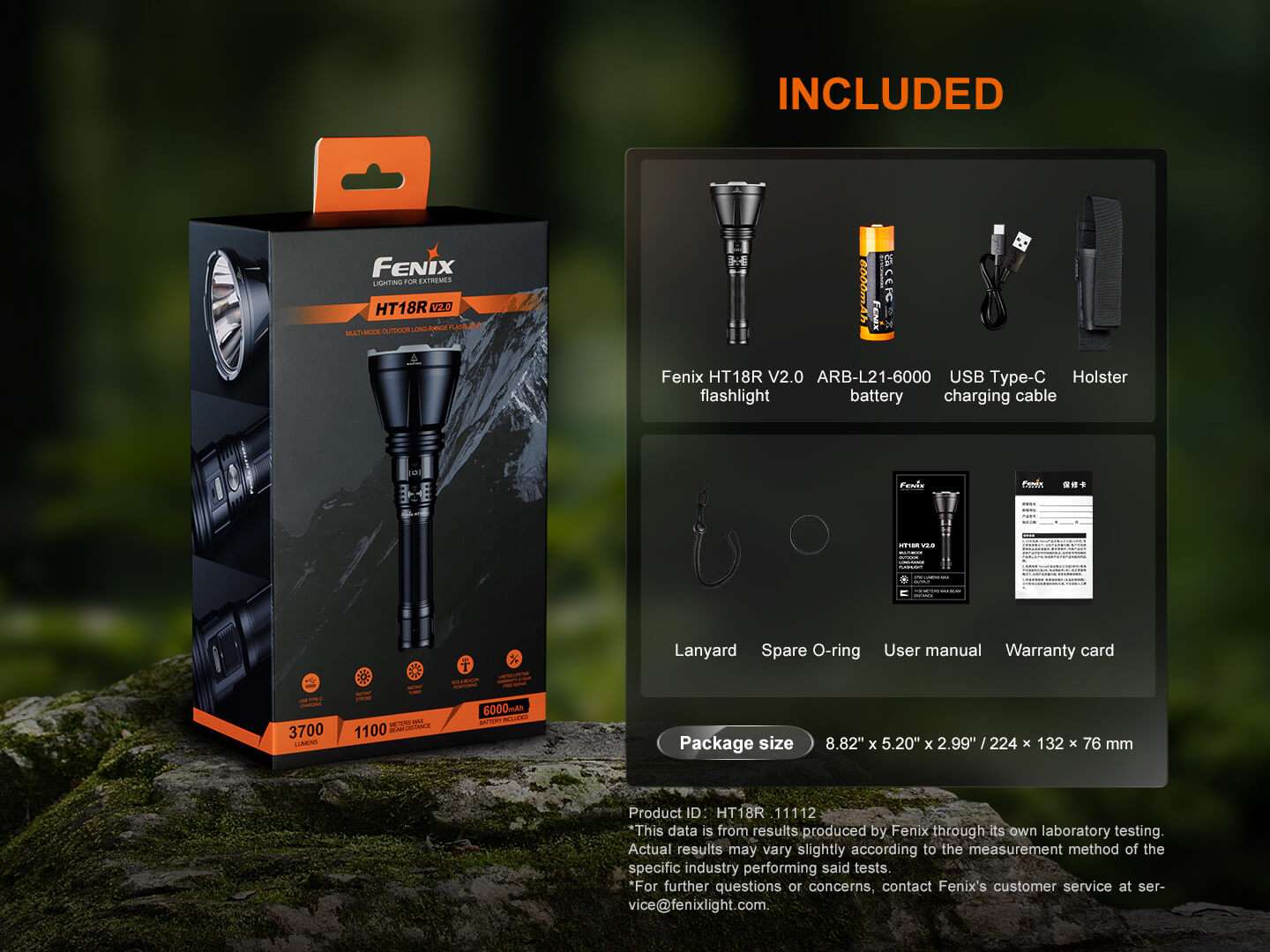 Palmarius Outdoors Fenix HT18R V2 Long-Range Hunting Flashlight Hunting Flashlight