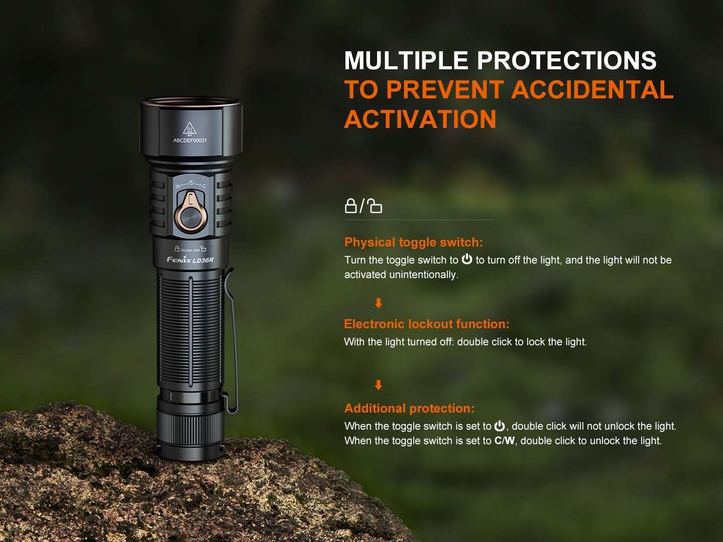 Palmarius Outdoors Fenix LD36R Multicolor Flashlight EDC Flashlight
