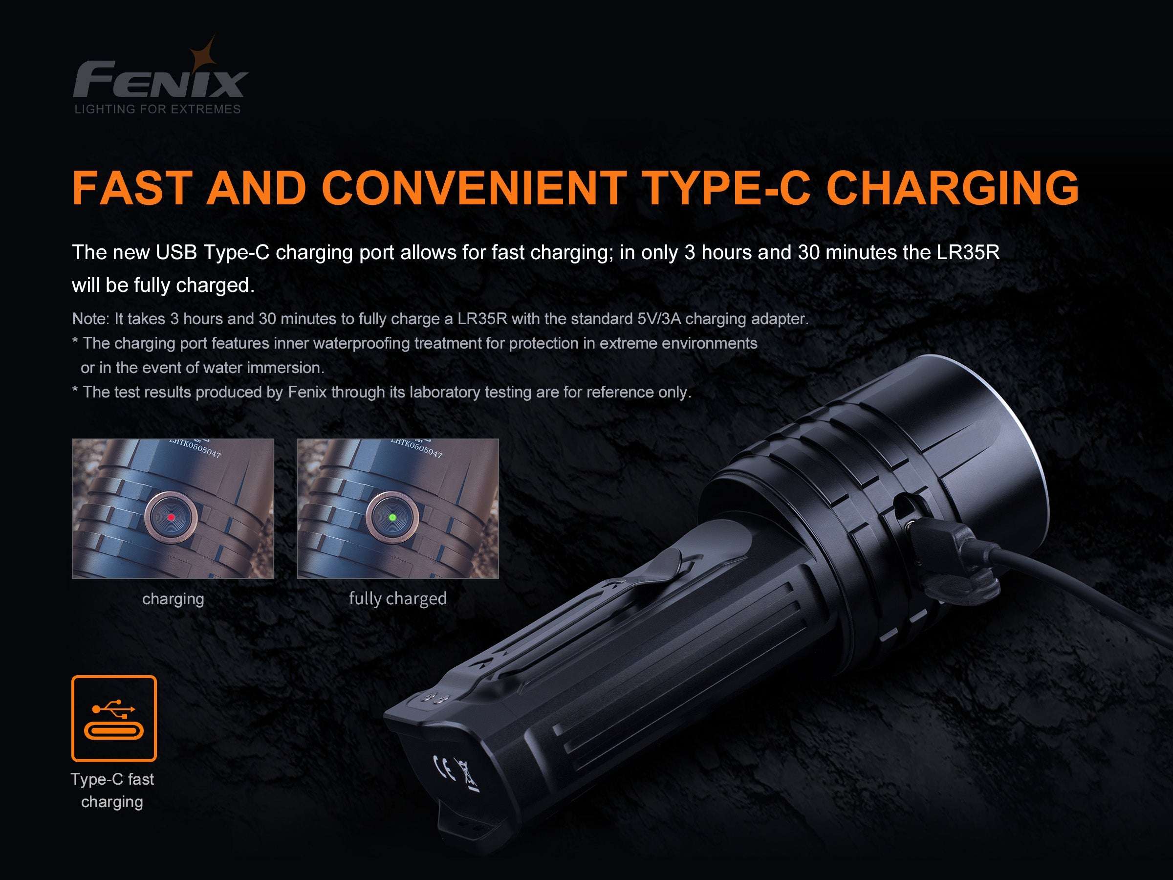 Palmarius Outdoors Fenix LR35R Rechargeable LED Flashlight - 10,000 Lumens Rechargeable Flashlight