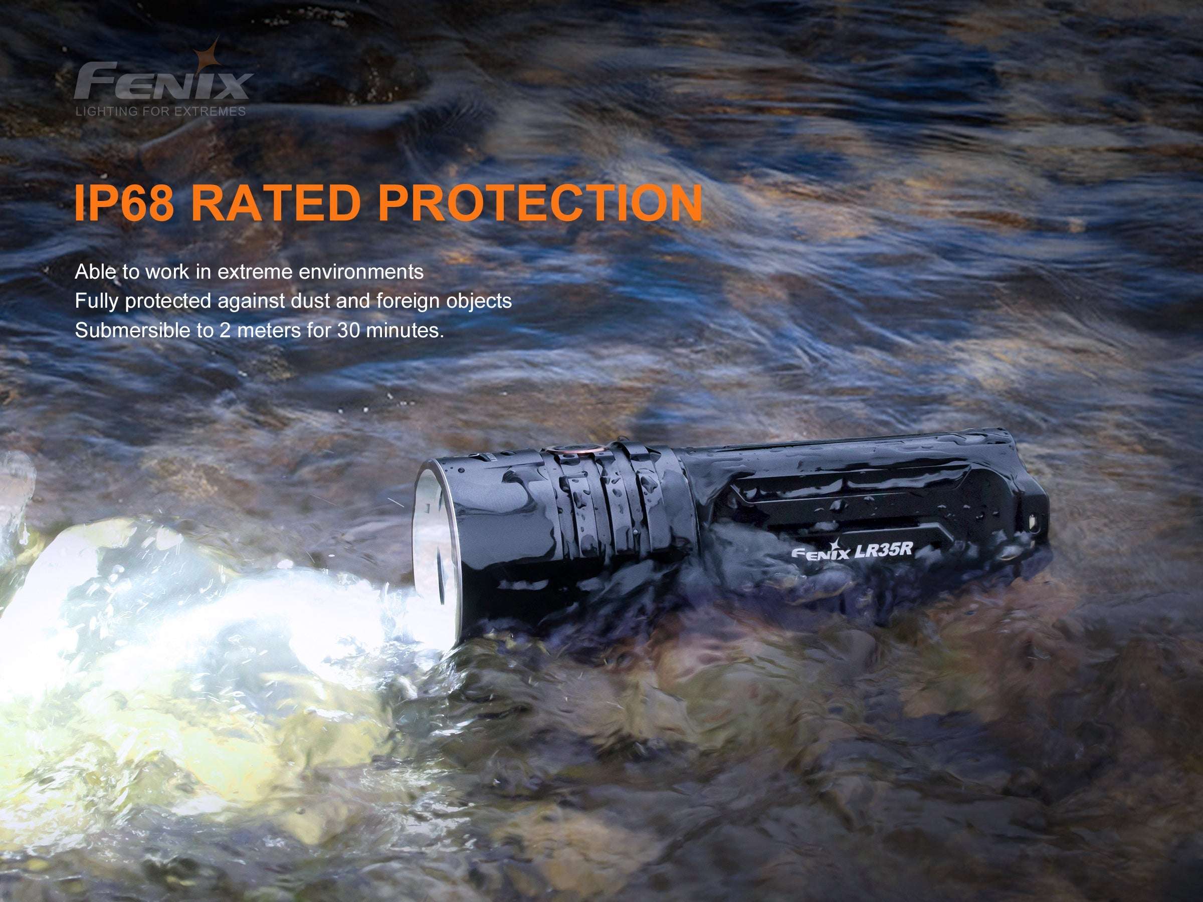 Palmarius Outdoors Fenix LR35R Rechargeable LED Flashlight - 10,000 Lumens Rechargeable Flashlight