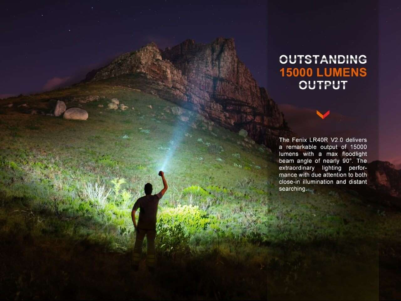 Palmarius Outdoors Fenix LR40R V2.0 Rechargeable LED Searchlight Searchlight