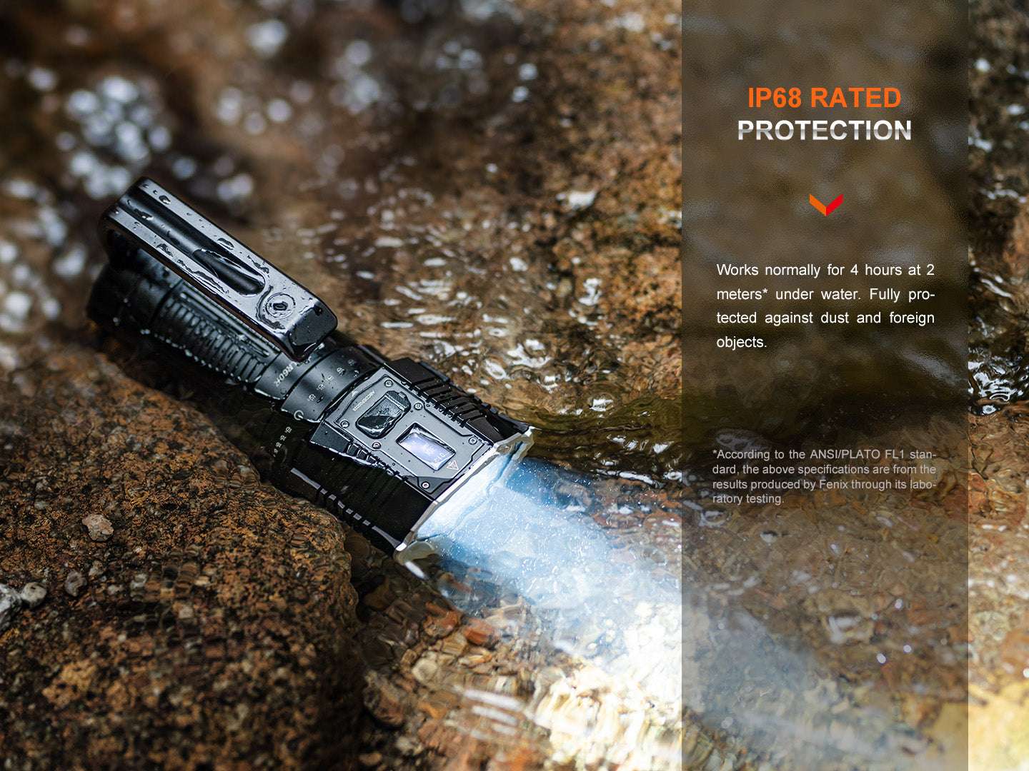 Palmarius Outdoors Fenix LR60R Rotary Switch Rechargeable Searchlight - 21000 Lumens Rechargeable Flashlight