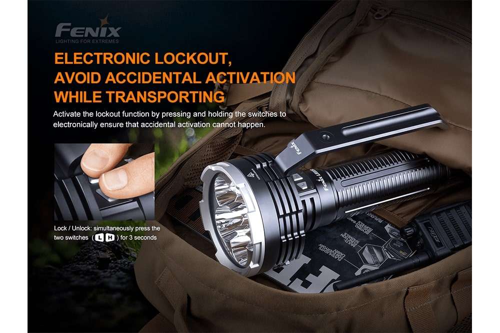 Palmarius Outdoors Fenix LR80R Rechargeable LED Searchlight - 18000 Lumens Searchlight