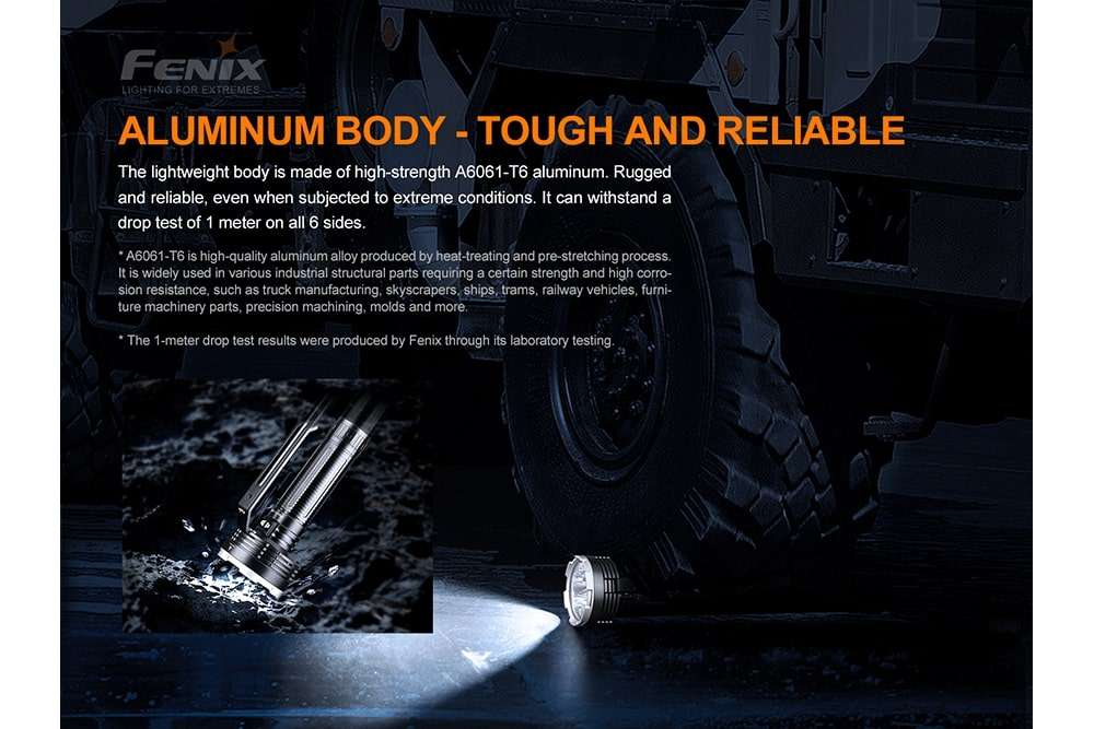 Palmarius Outdoors Fenix LR80R Rechargeable LED Searchlight - 18000 Lumens Searchlight