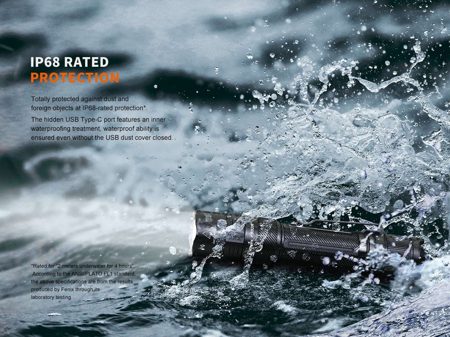 Palmarius Outdoors Fenix PD32R Rechargeable Silent Switch LED Flashlight Tactical Flashlight