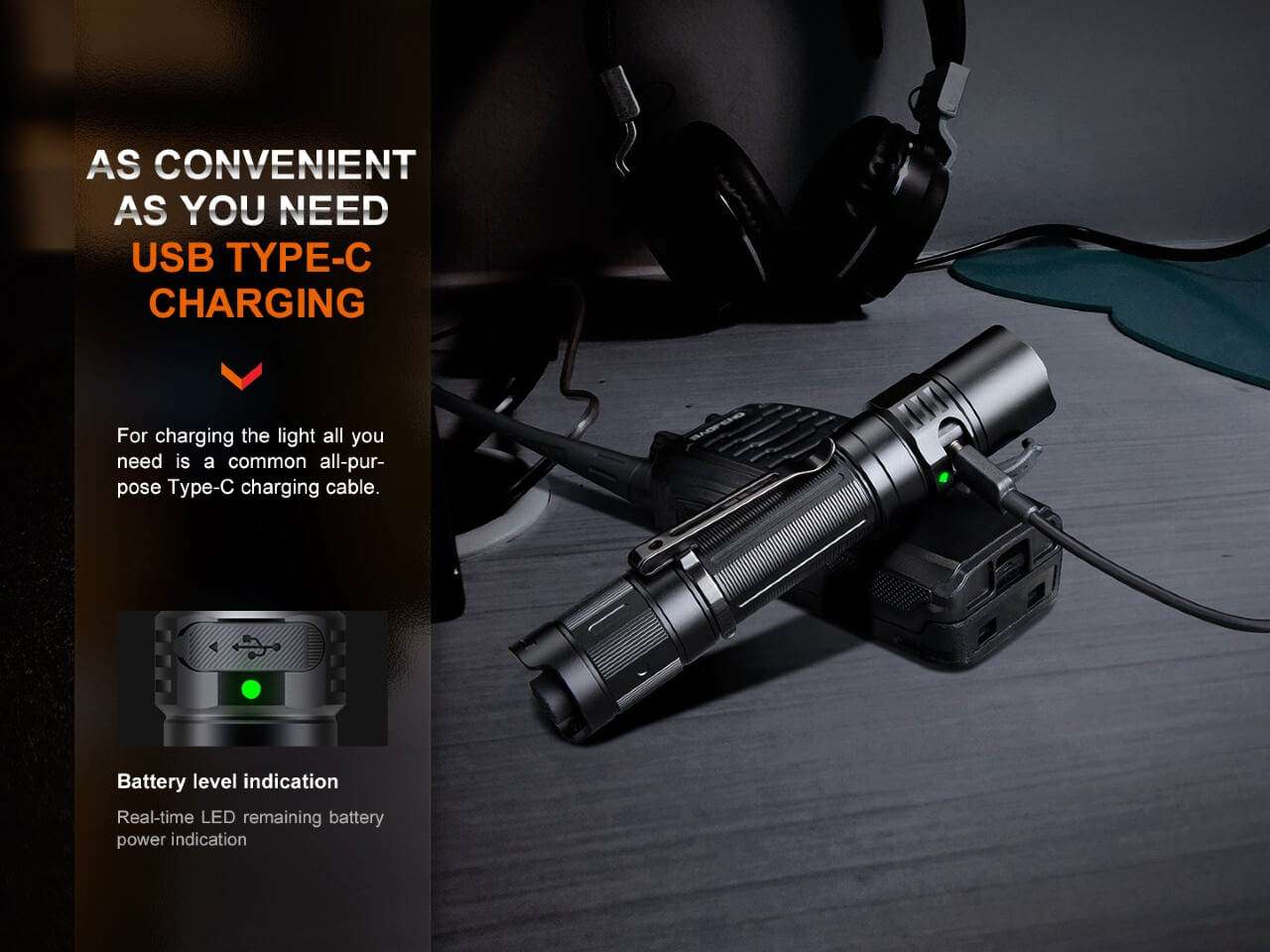 Palmarius Outdoors Fenix PD35R Compact Rechargeable Tactical Flashlight Rechargeable Flashlight
