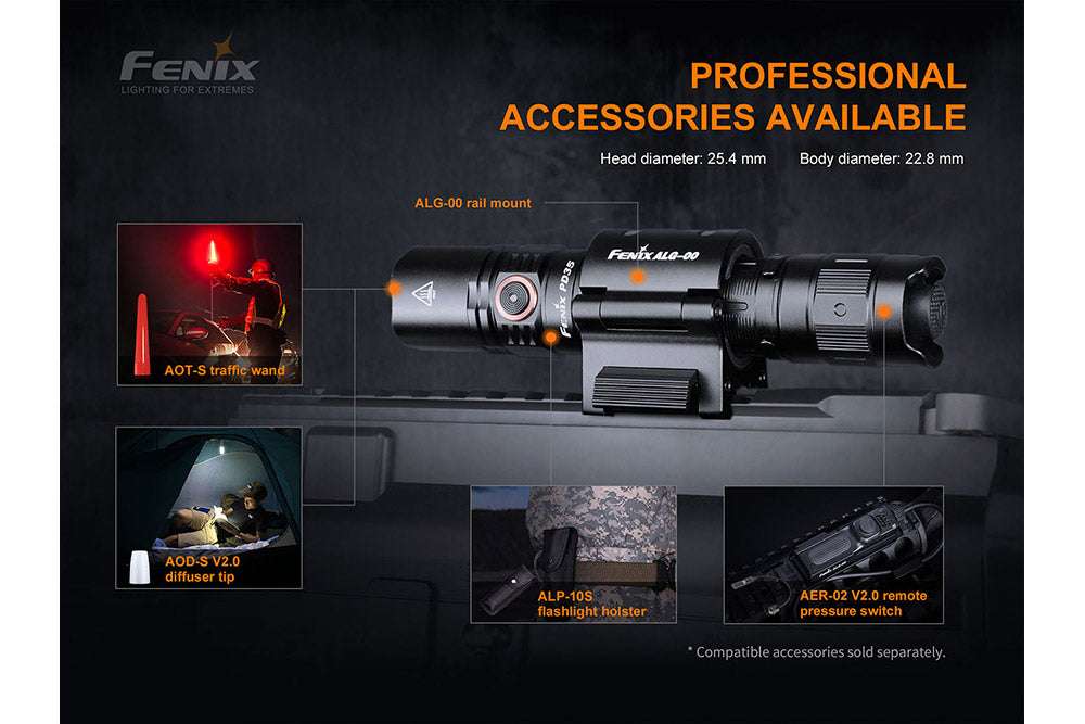 Palmarius Outdoors Fenix PD35 V3.0 Everyday Carry Flashlight - 1700 Lumens Tactical Flashlight