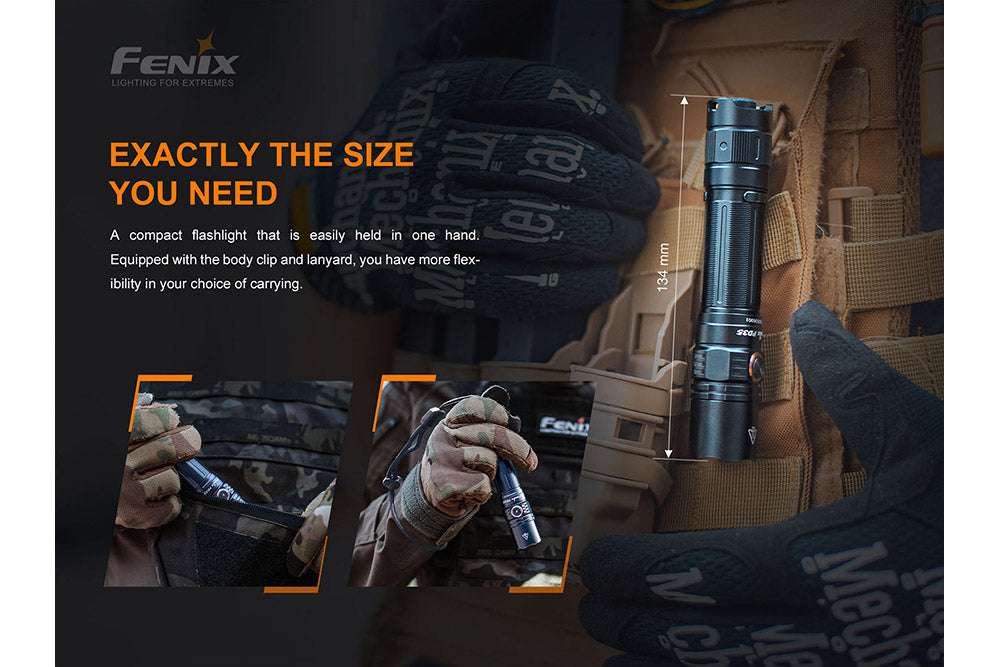 Palmarius Outdoors Fenix PD35 V3.0 Everyday Carry Flashlight - 1700 Lumens Tactical Flashlight