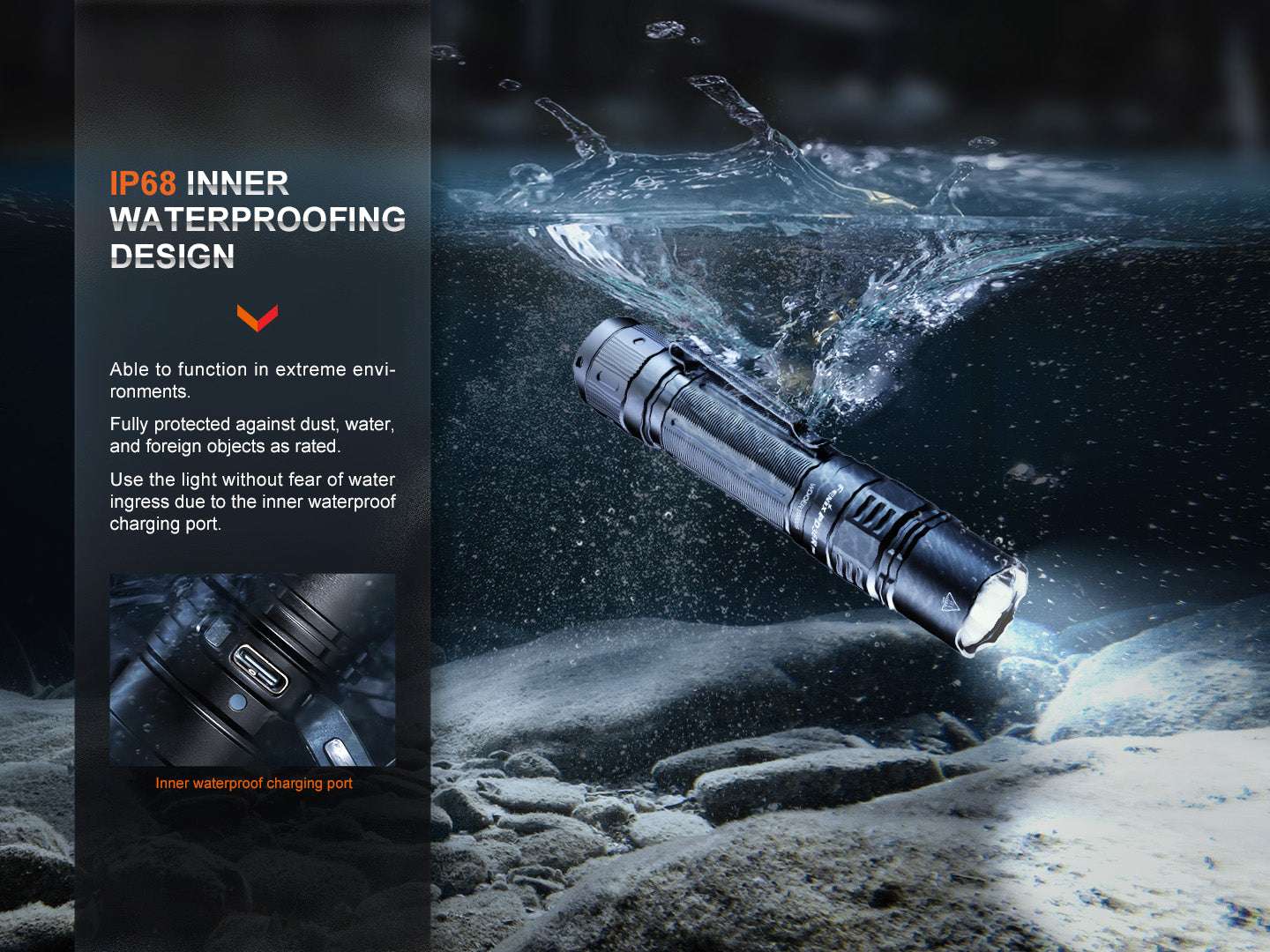 Palmarius Outdoors Fenix PD36R Pro 2800 Lumen Flashlight Tactical Flashlight