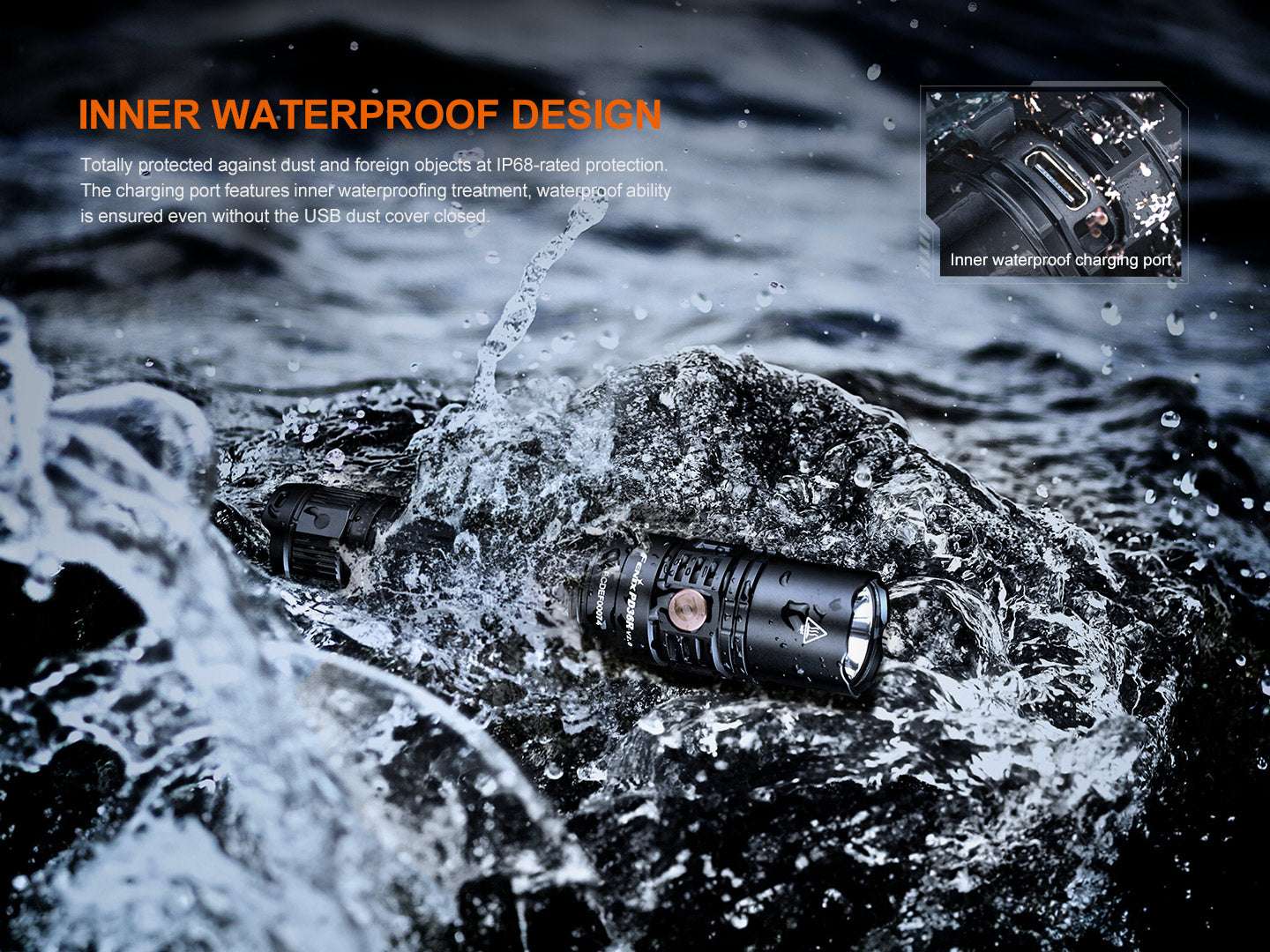 Palmarius Outdoors Fenix PD36R V2 Compact Rechargeable Tactical Flashlight - 1700 Lumens Tactical Flashlight