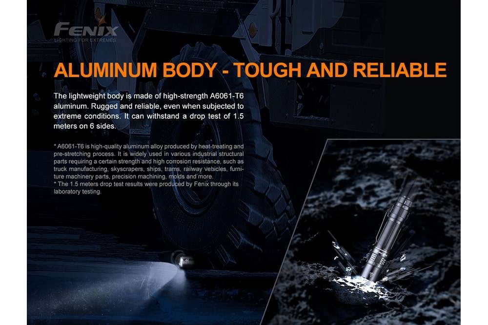 Palmarius Outdoors Fenix PD36 TAC Tactical Flashlight - 3000 Lumens Tactical Flashlight