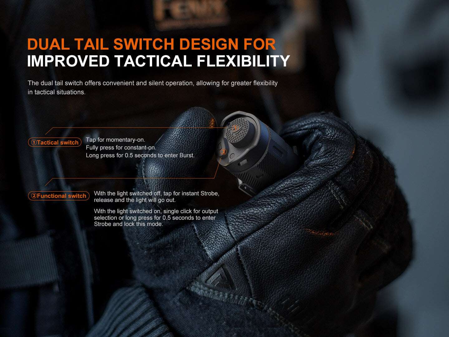 Palmarius Outdoors Fenix TK17 Dual Switch Tactical Flashlight Tactical Flashlight