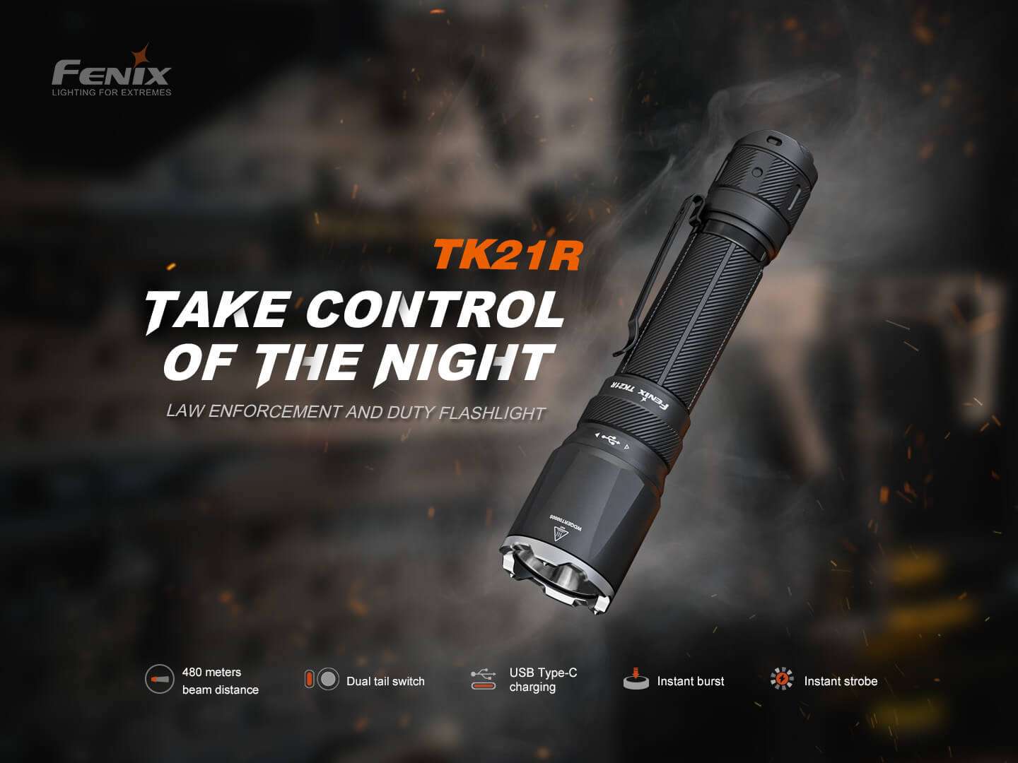Palmarius Outdoors Fenix TK21R Duty Flashlight Tactical Flashlight