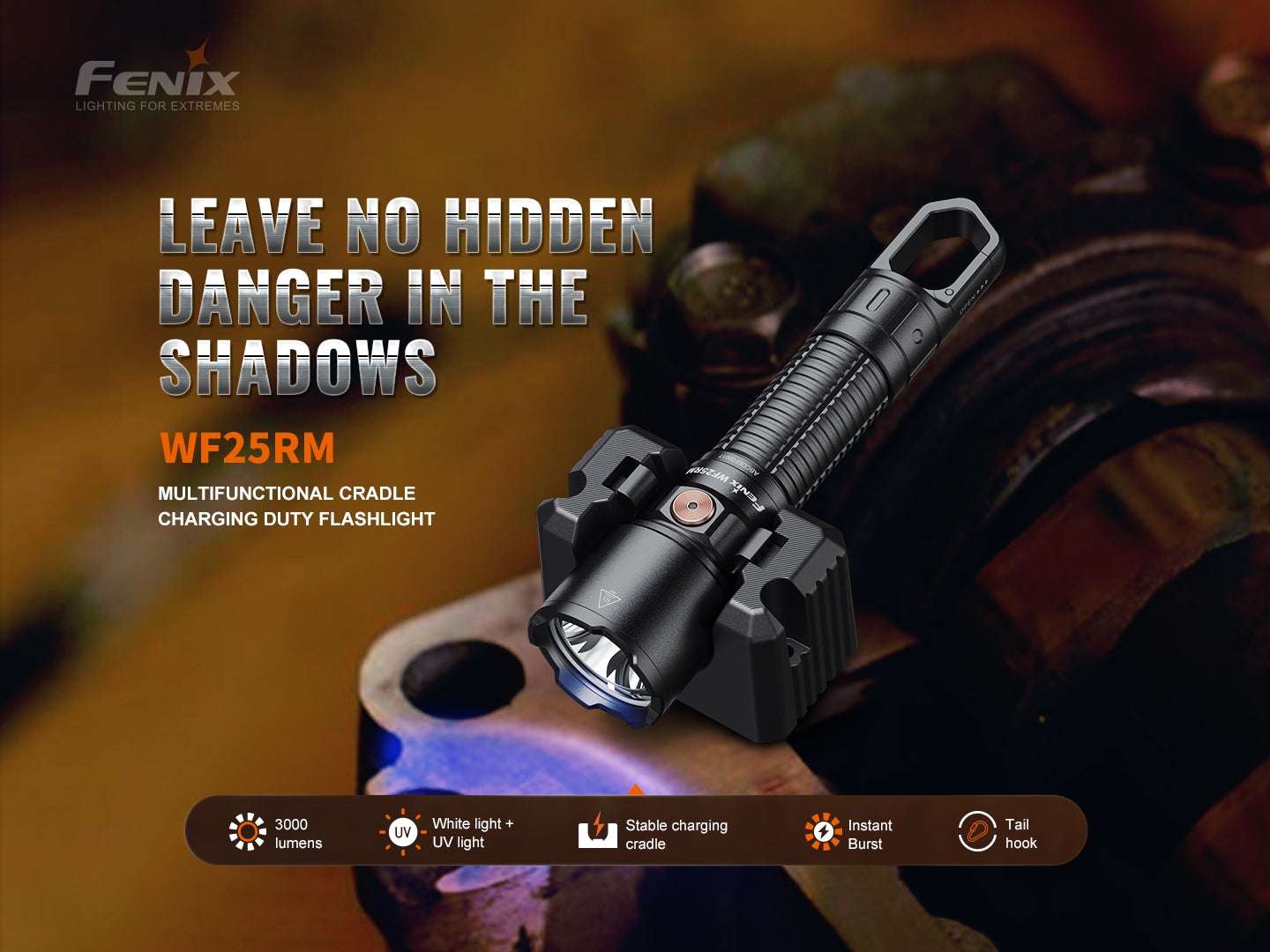 Palmarius Outdoors Fenix WF25RM Multifunctional Cradle Charging Duty Light Work Flashlight