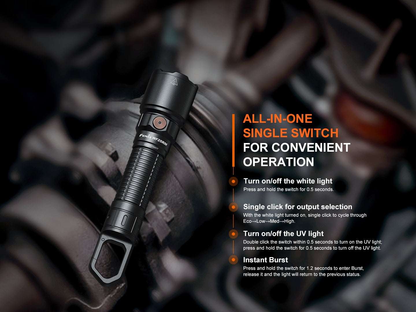 Palmarius Outdoors Fenix WF25RM Multifunctional Cradle Charging Duty Light Work Flashlight