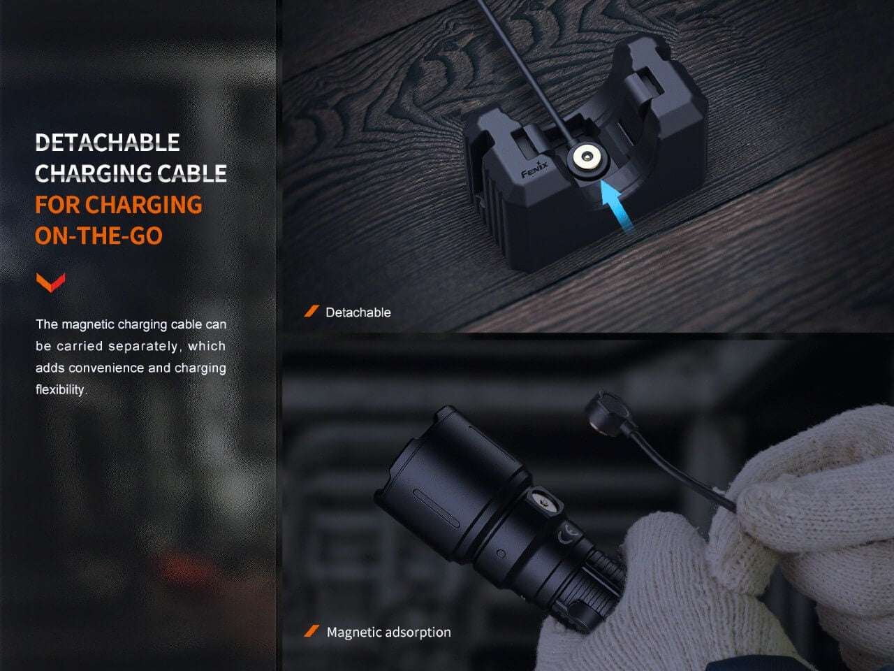 Palmarius Outdoors Fenix WF26R Cradle Charging LED Work Flashlight Work Flashlight