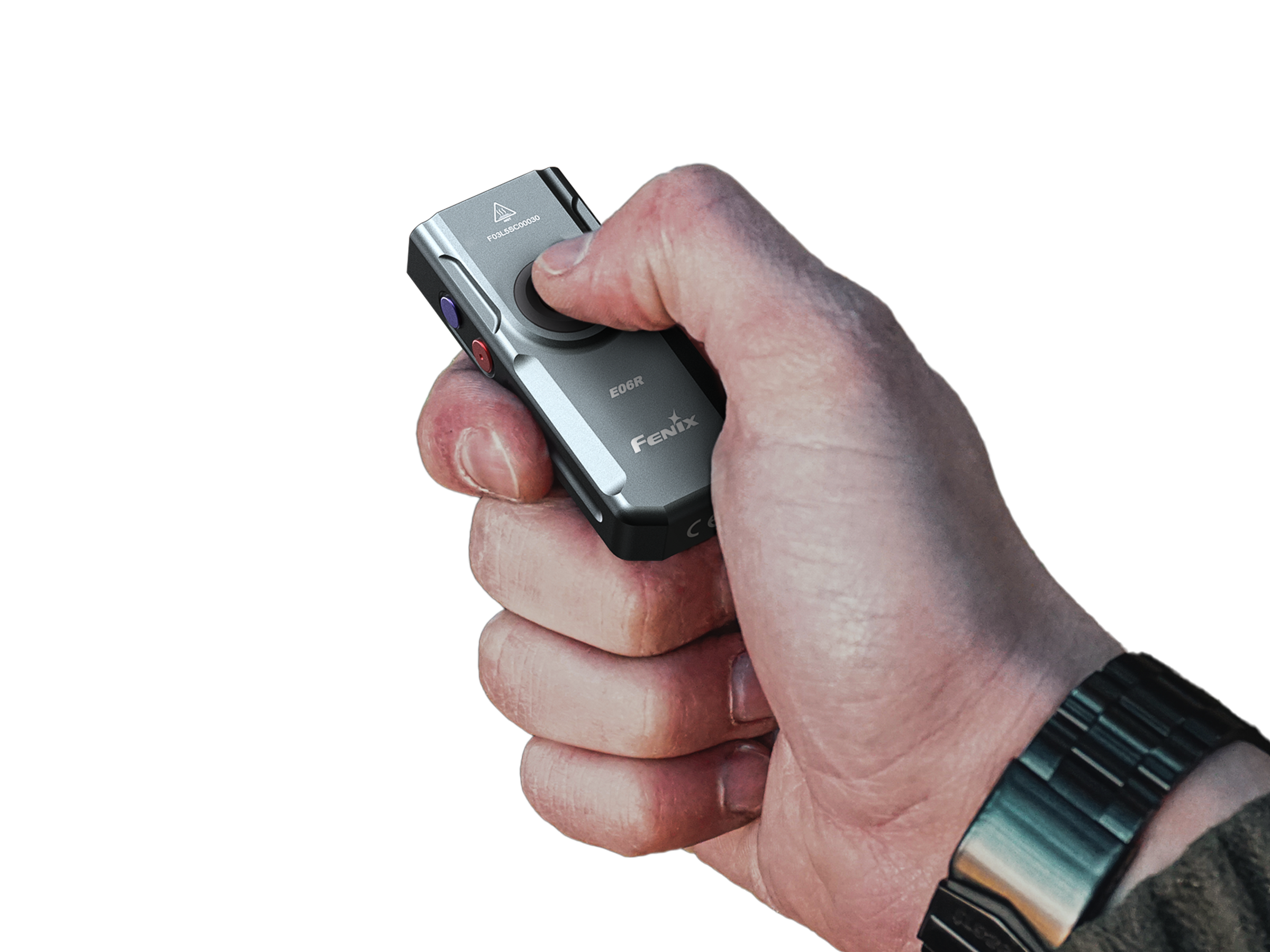 Palmarius Outdoors Fenix E06R Keychain Light with White, UV, and Red Laser Lights Keychain Flashlight