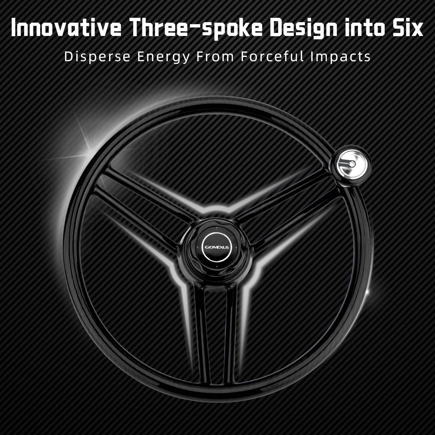 Gomexus Carbon Fiber 13" Boat Steering Wheel