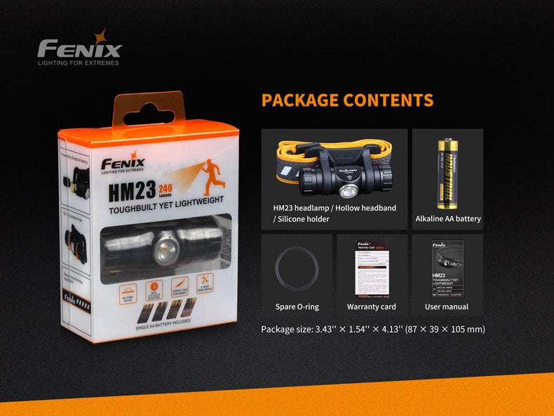 Palmarius Outdoors Fenix HM23 Compact Hiking and Running Headlamp - Discontinued Headlamp
