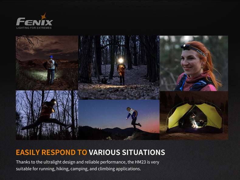 Palmarius Outdoors Fenix HM23 Compact Hiking and Running Headlamp - Discontinued Headlamp