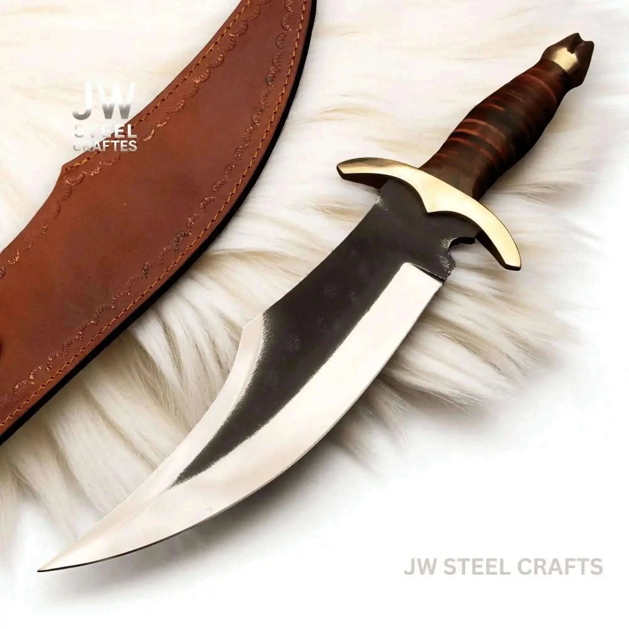 Palmarius Outdoors Handmade Frontier Bowie Knife with 13 Inch High Carbon Blade Clip Point Bowie Knives