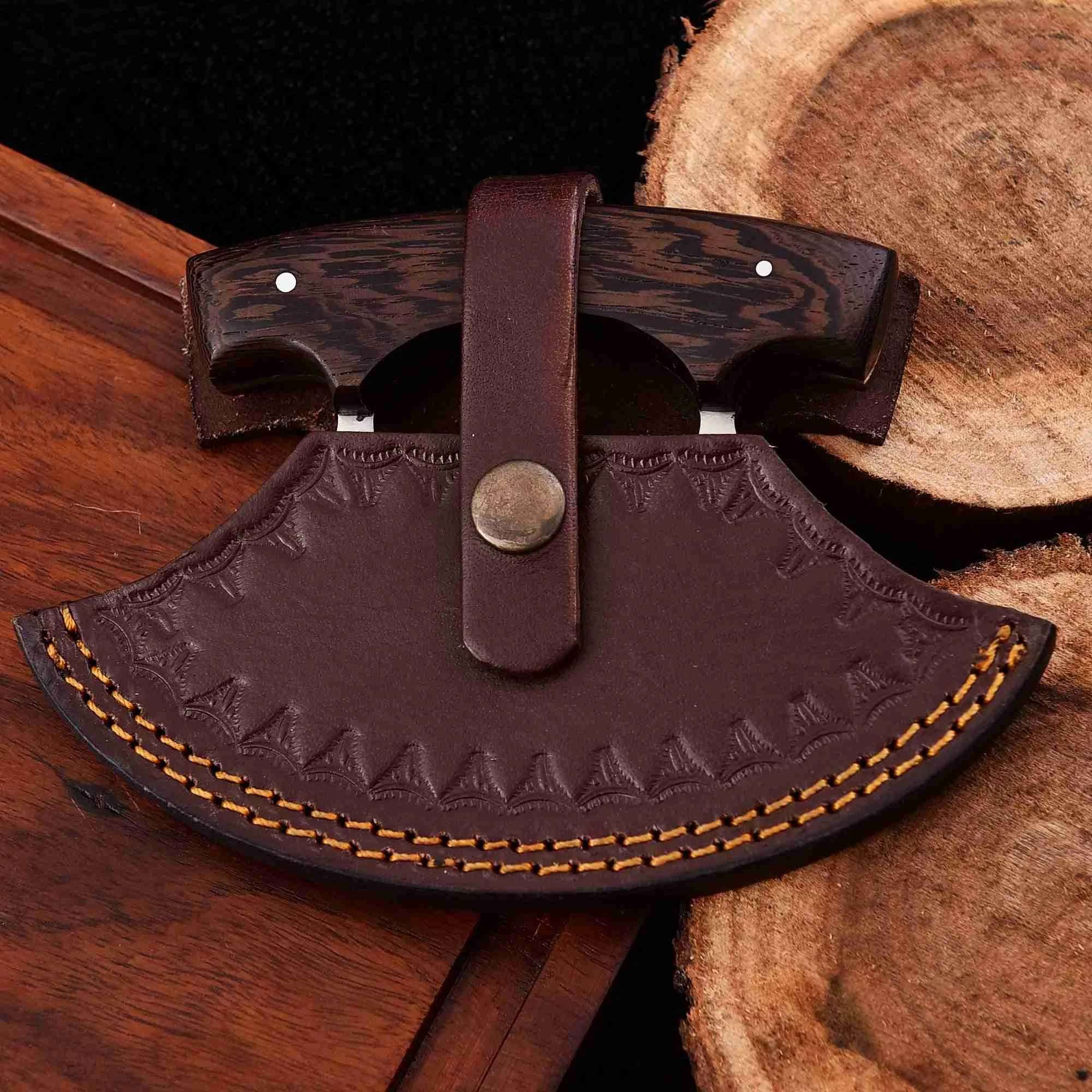 Palmarius Outdoors Handmade Ulu Chopper Knife — High Polished Stainless Steel Blade Pizza Cutter