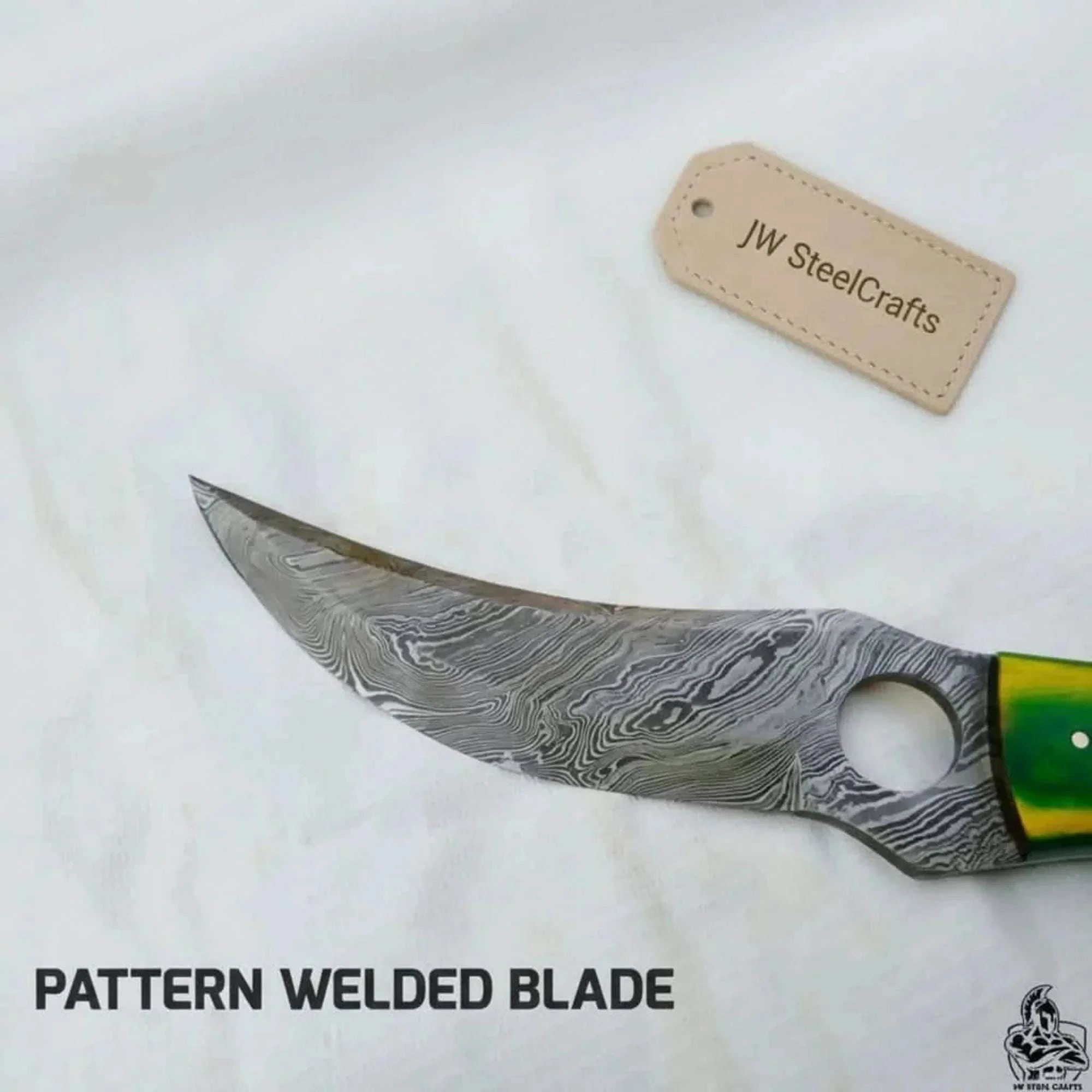 Palmarius Outdoors Damascus Hunting Knife 8.5” Fixed Blade Skinner Knife
