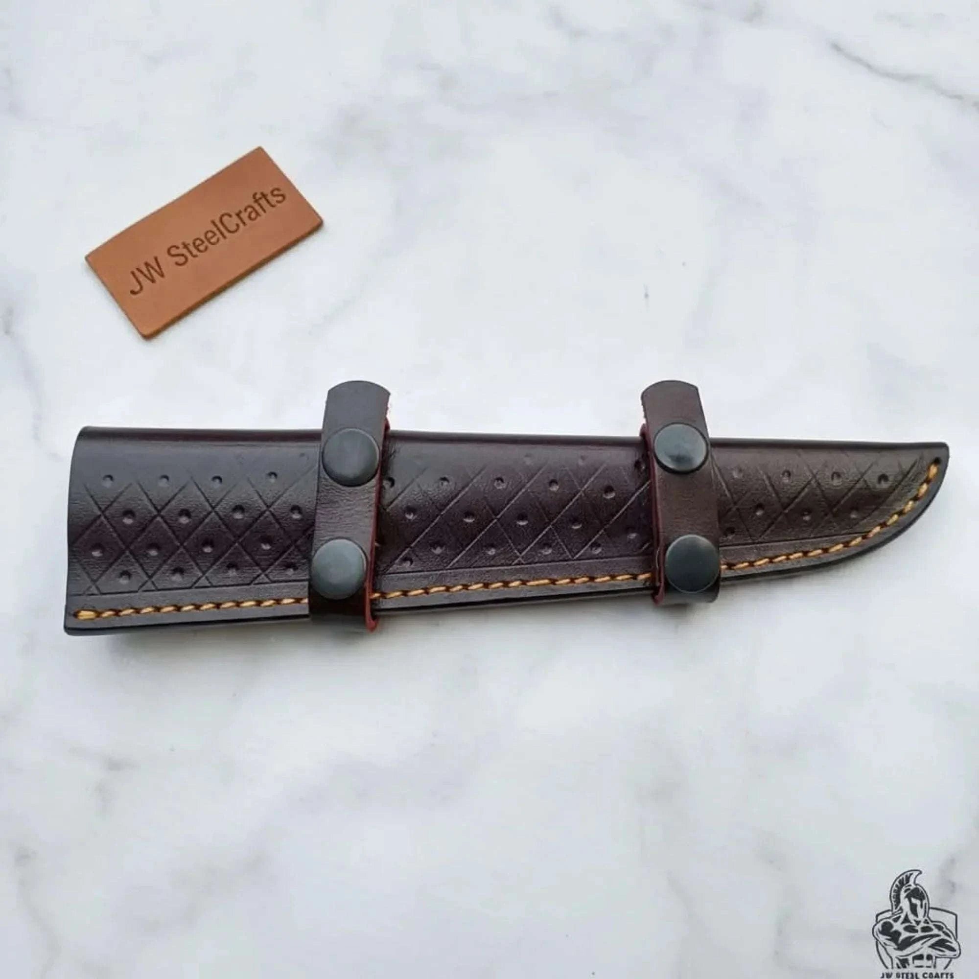 Palmarius Outdoors Handmade 13 Inch Fillet Knife with Engraved Bone and Wood Handle, Full Tang Fishing Knife with Leather Sheath Handmade Fillet Knives