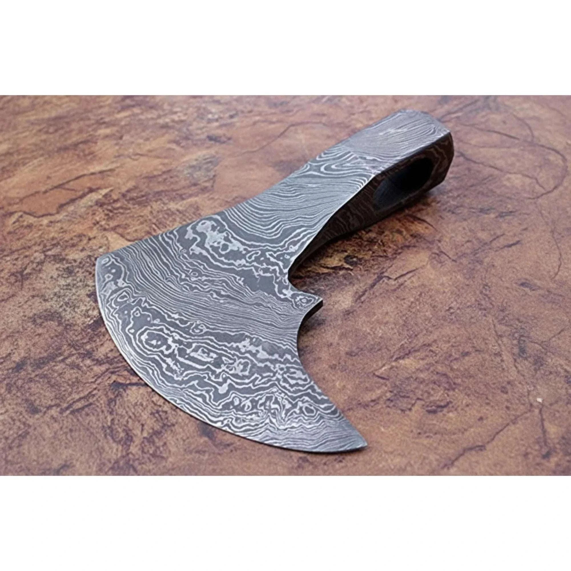 Palmarius Outdoors Historic Norse Skeggøx Bearded Axe Head — Traditional Pattern-Welded Forging Handmade Axe
