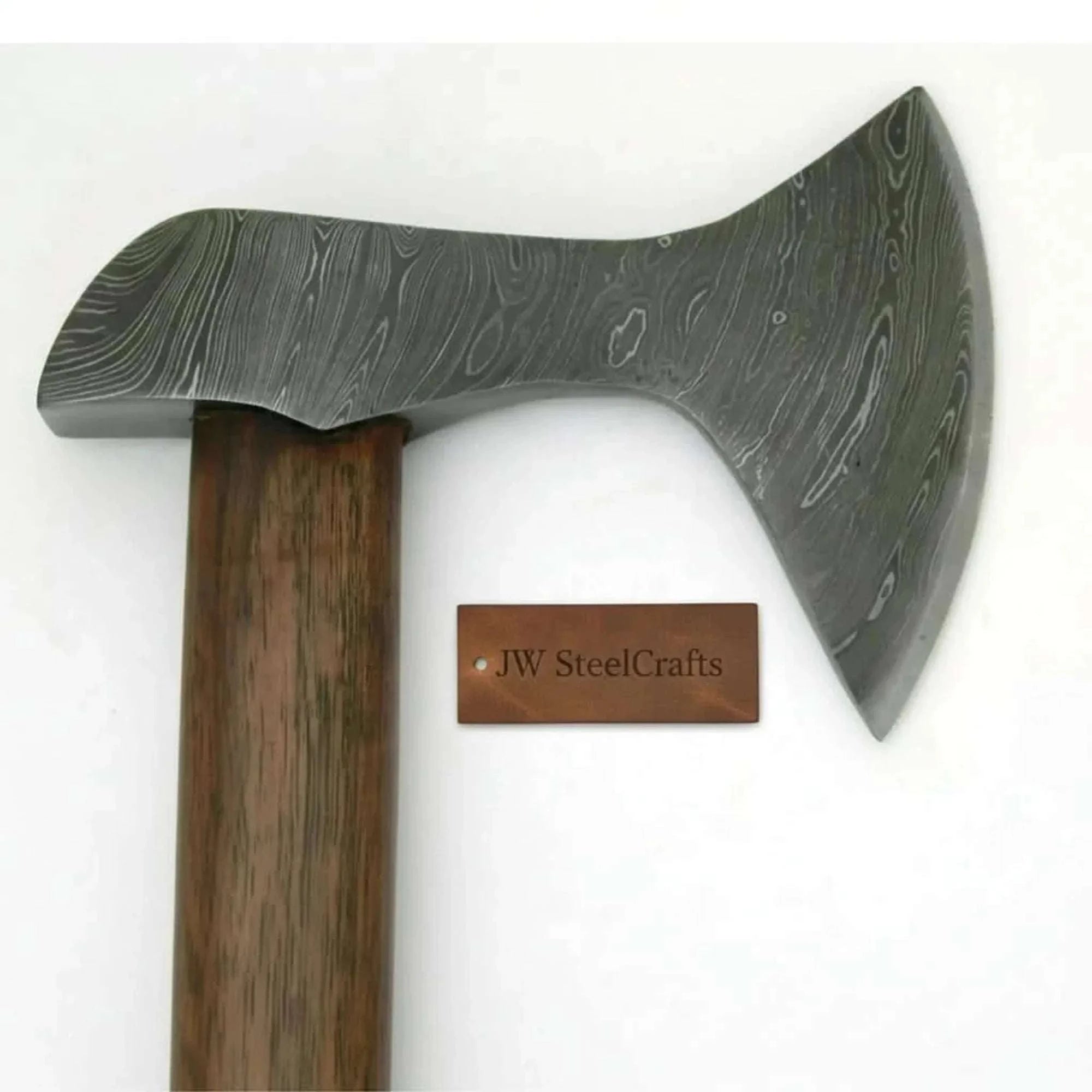 Palmarius Outdoors Custom Handmade Damascus Steel Burl Wood Axe Hatchet Tomahawk Handmade Axe