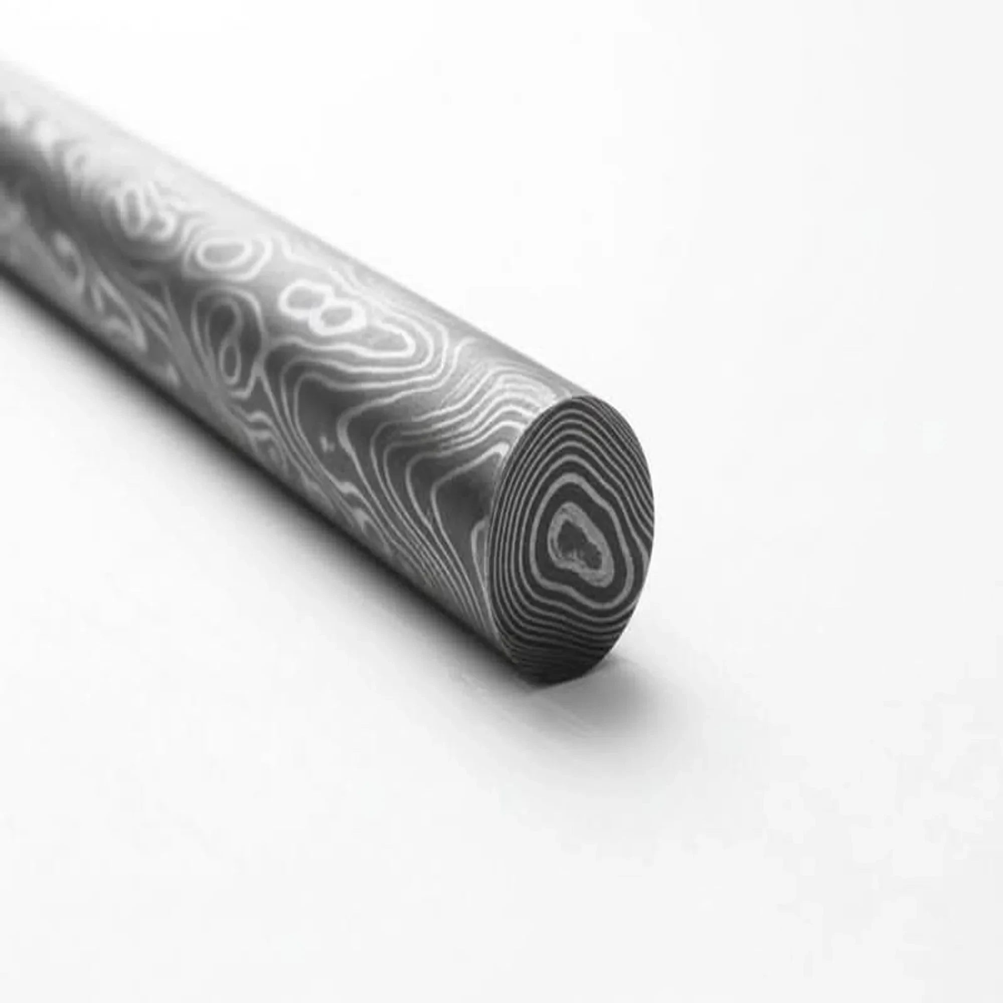 Palmarius Outdoors Ravenline Damascus Rod Handmade 10 Inch Round Bar for Ring Making Damascus Rod