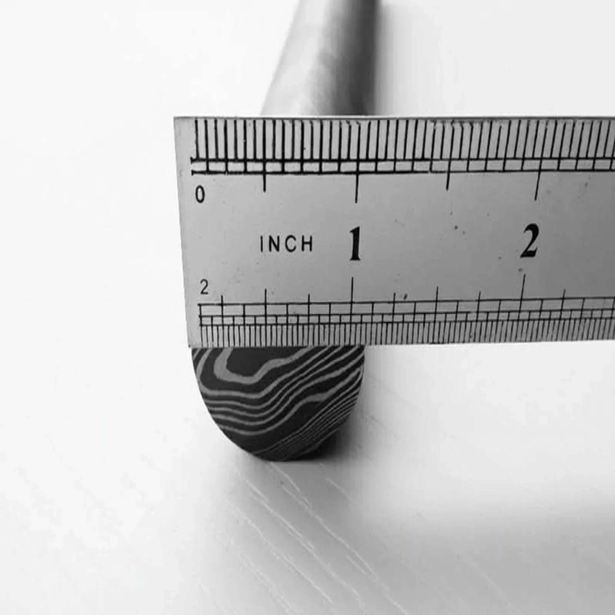 Palmarius Outdoors Ravenline Damascus Rod Handmade 10 Inch Round Bar for Ring Making Damascus Rod