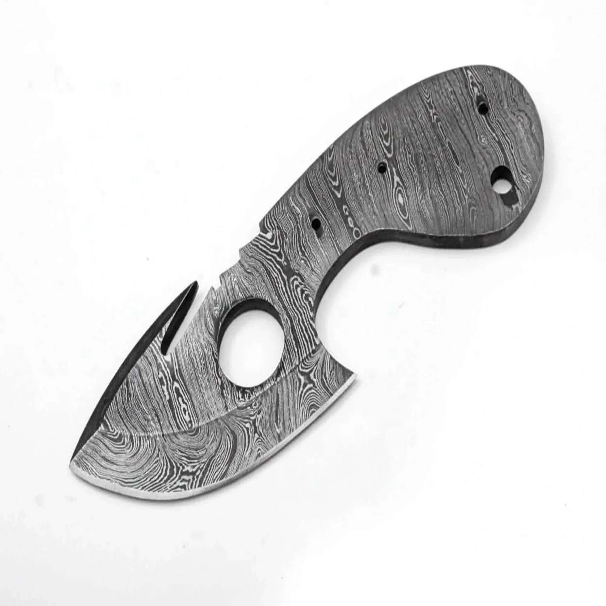 Palmarius Outdoors Custom Twist Damascus Steel Small Blank Blade for Skinning/ Hunting knife making Blank Blade Knife blank Blades