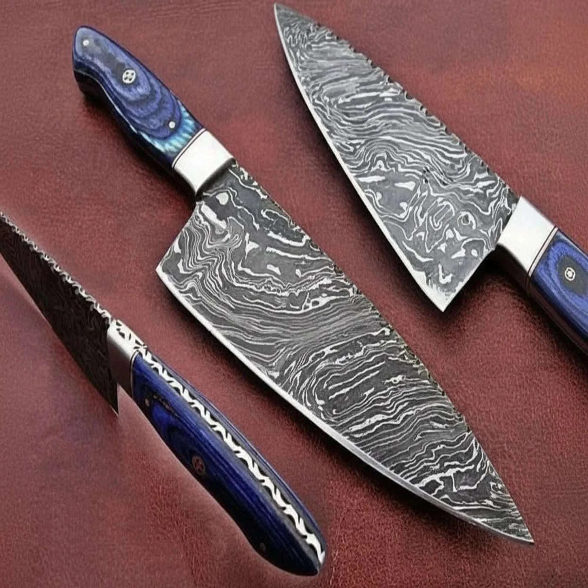Palmarius Outdoors Custom Handmade Damascus Steel Full Tang Chef Knife / Vegetable Knife / Kitchen Knife DK-0130 Chef Knives