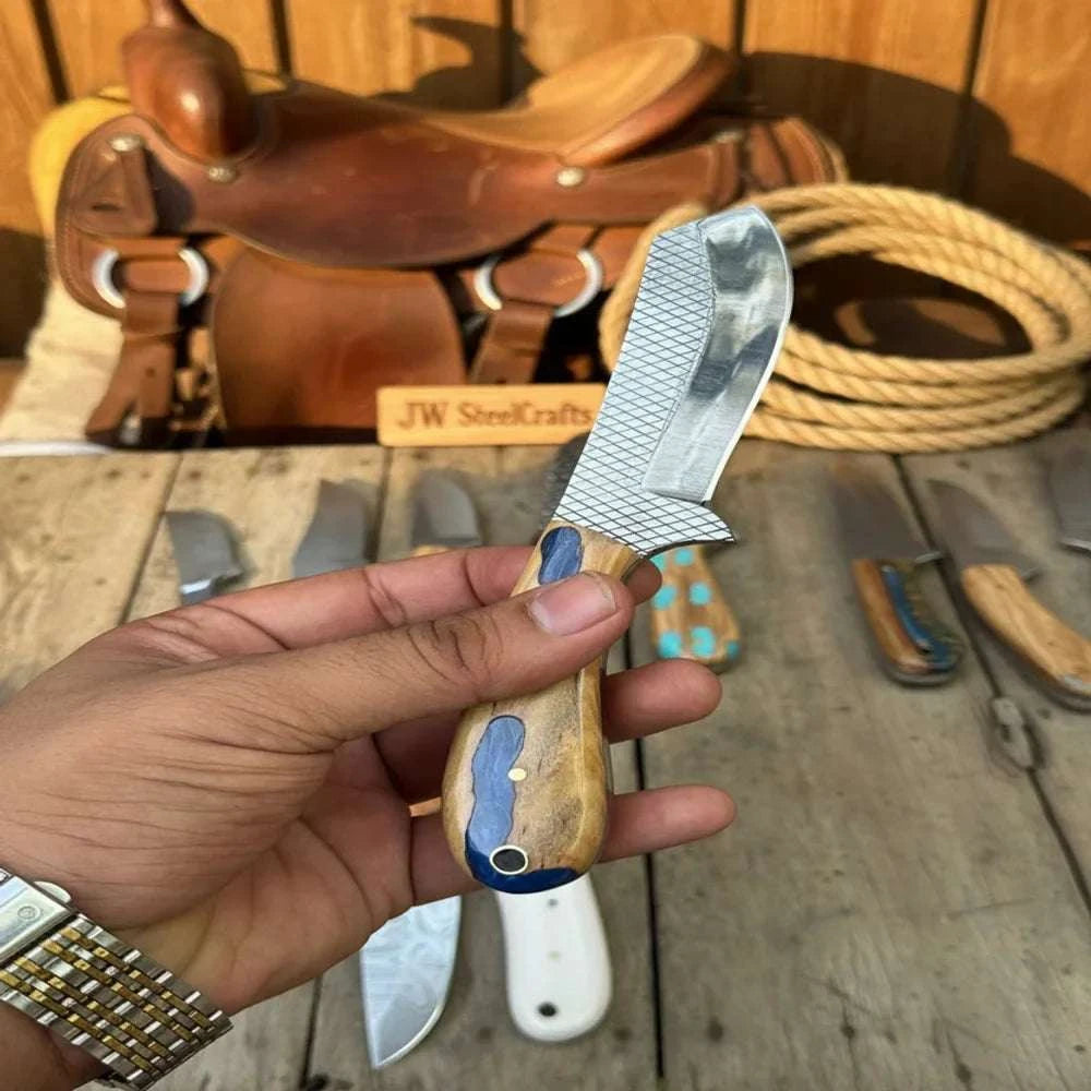 Palmarius Outdoors Ranchland Blade Collection Handmade Set of 8 Damascus Steel Knives