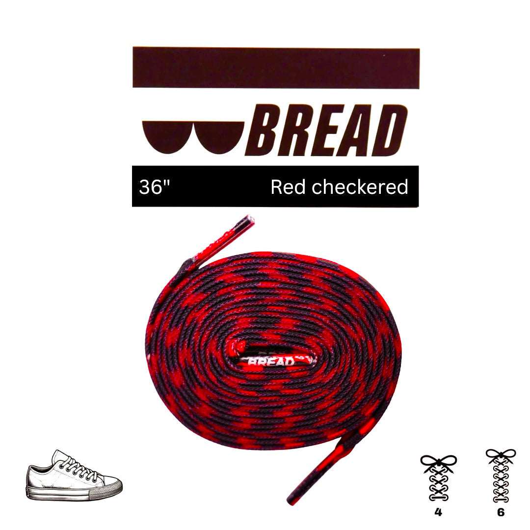Palmarius Outdoors Red Checkered Elastic Shoelace