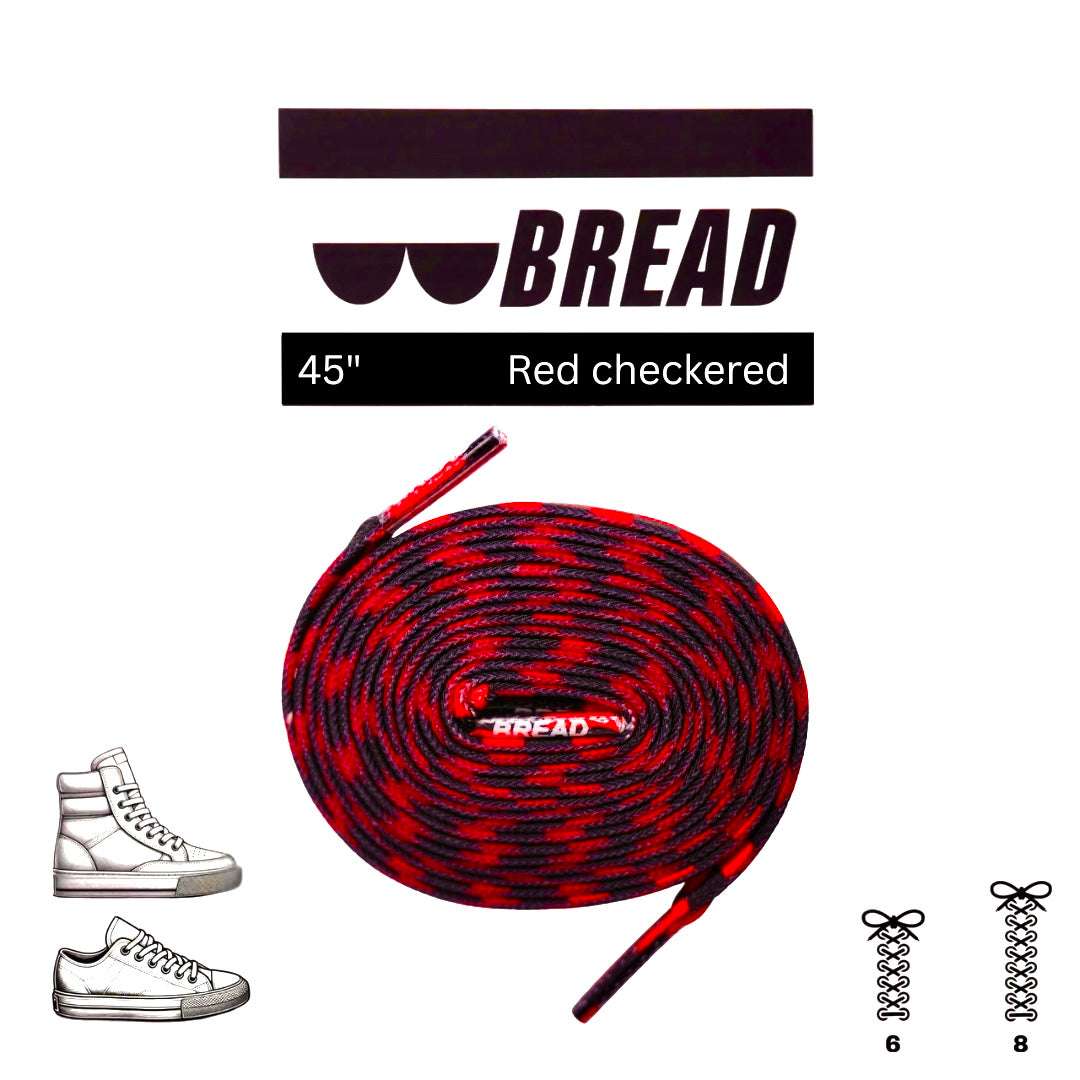 Palmarius Outdoors Red Checkered Elastic Shoelace