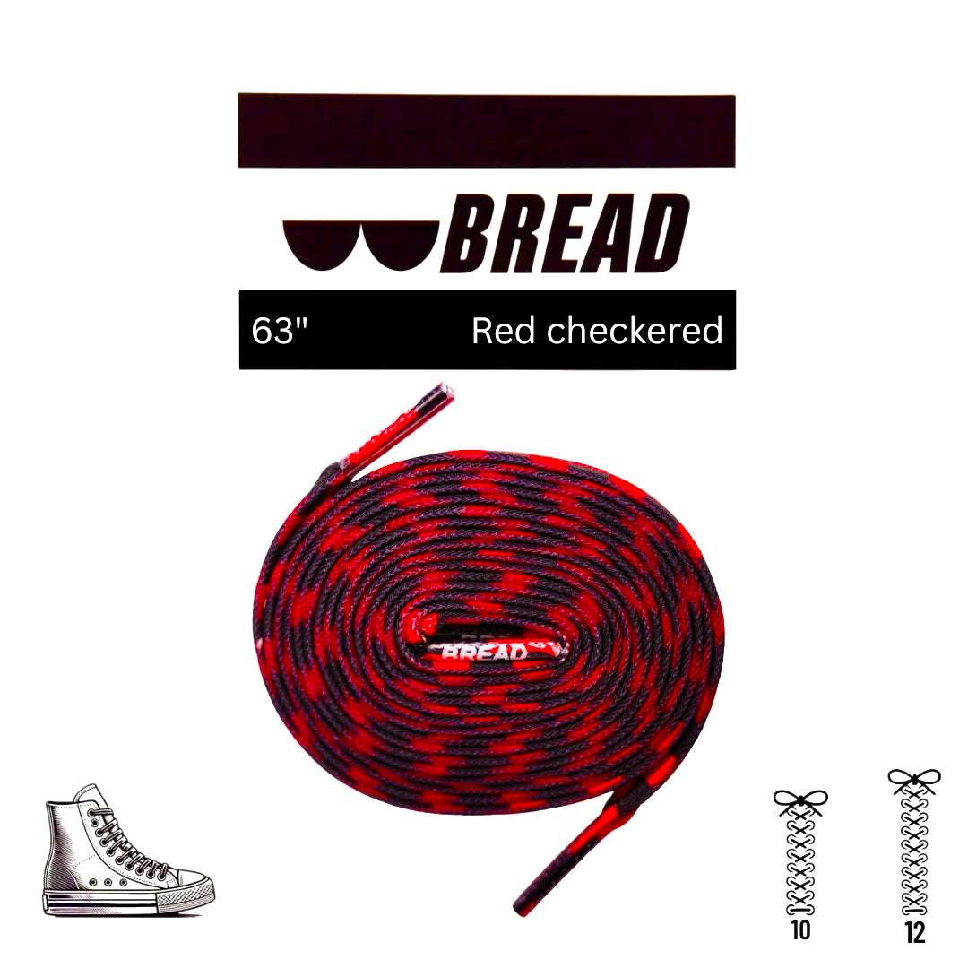 Palmarius Outdoors Red Checkered Elastic Shoelace