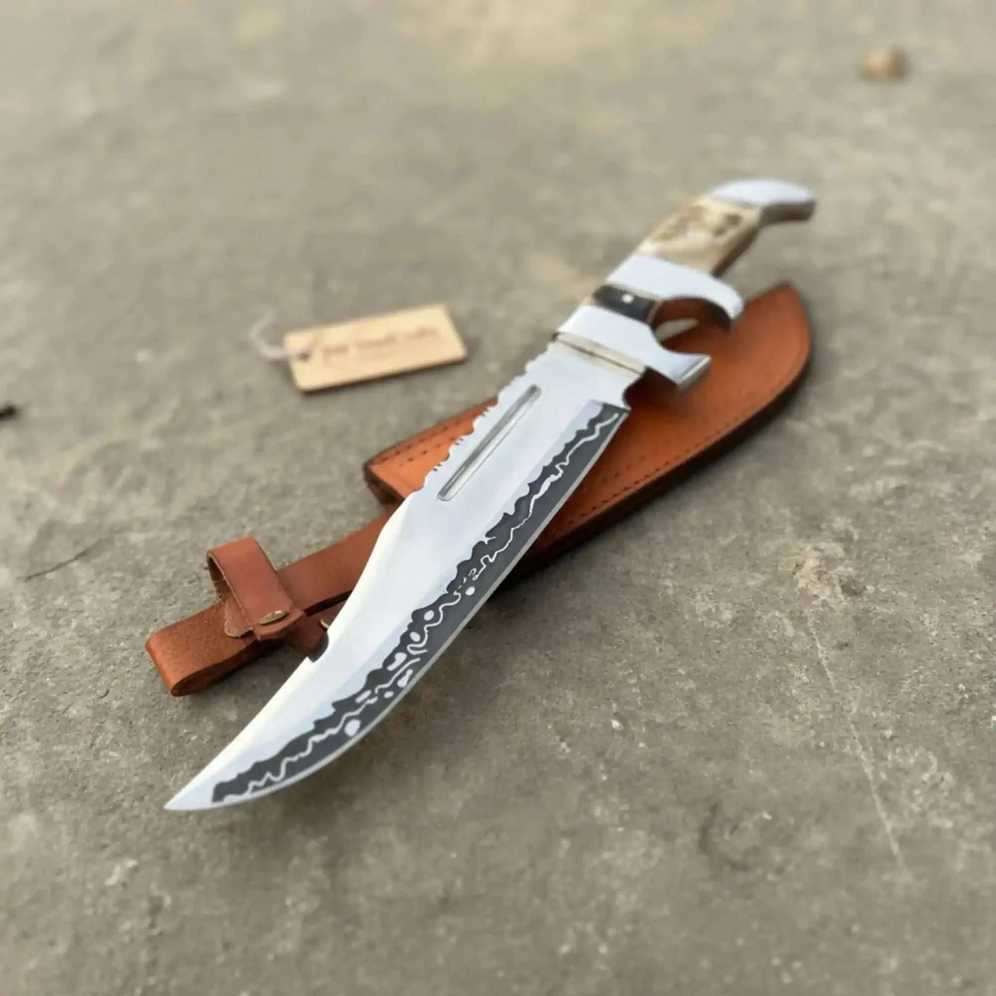 Palmarius Outdoors Frontier Bowie Knife 8 Inch blade Clip Point Carbon Steel Blade | Hunting Outdoor