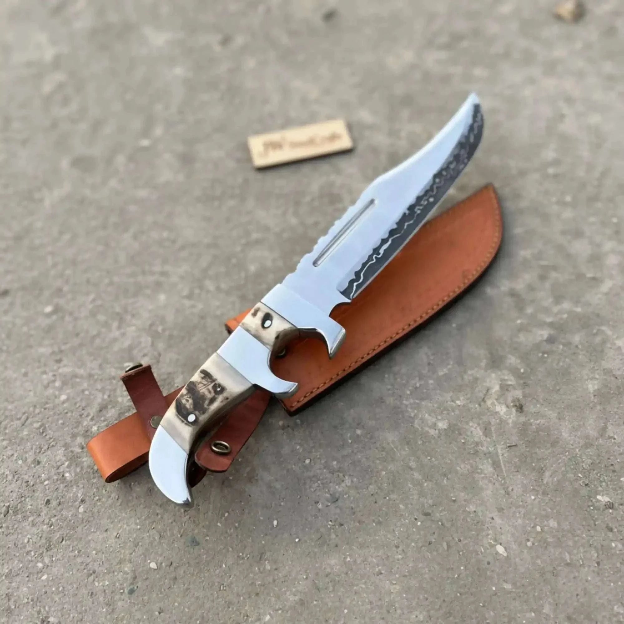 Palmarius Outdoors Frontier Bowie Knife 8 Inch blade Clip Point Carbon Steel Blade | Hunting Outdoor