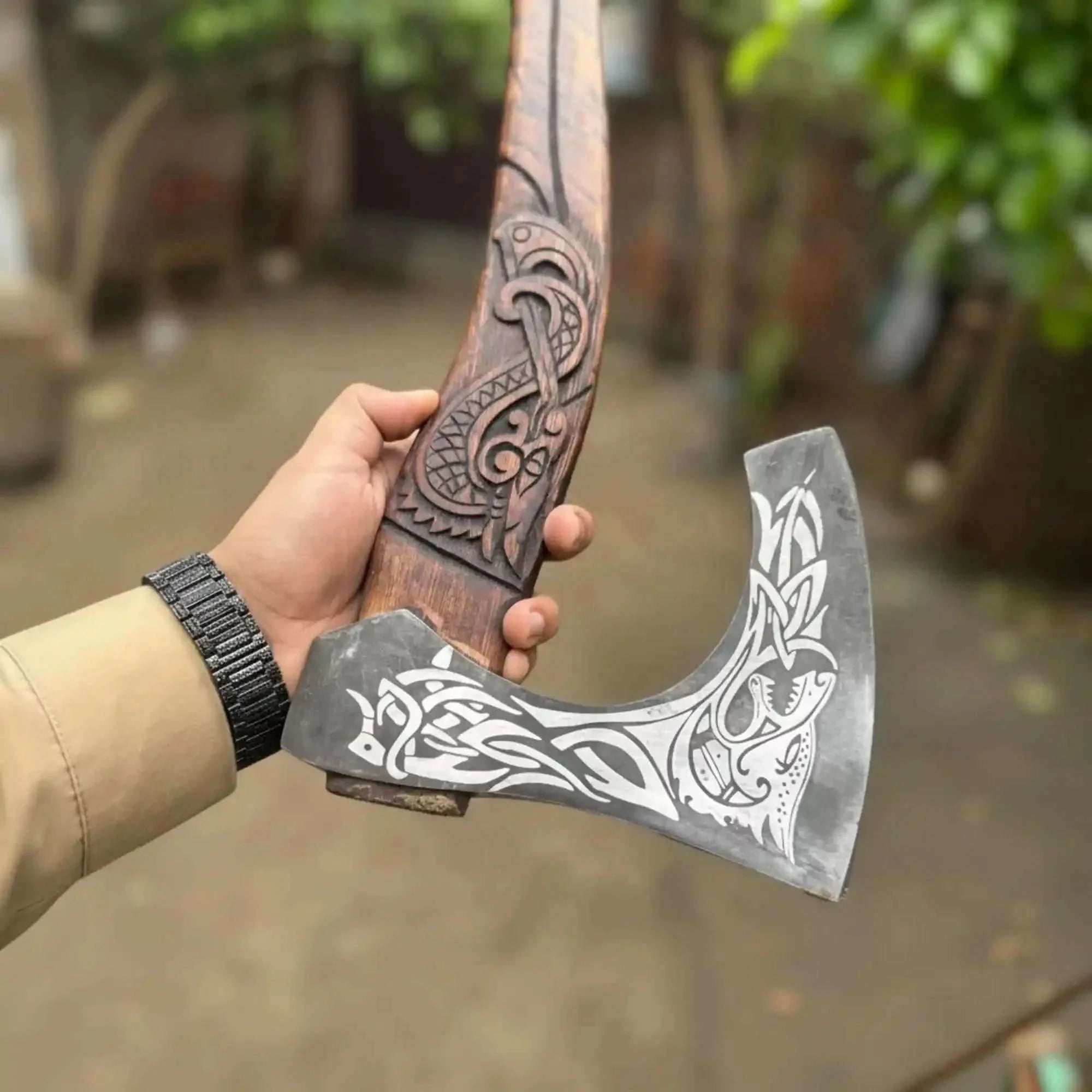 Palmarius Outdoors Skeggox Style Viking Bearded Axe Hand Forged | Outdoor Utility Tool