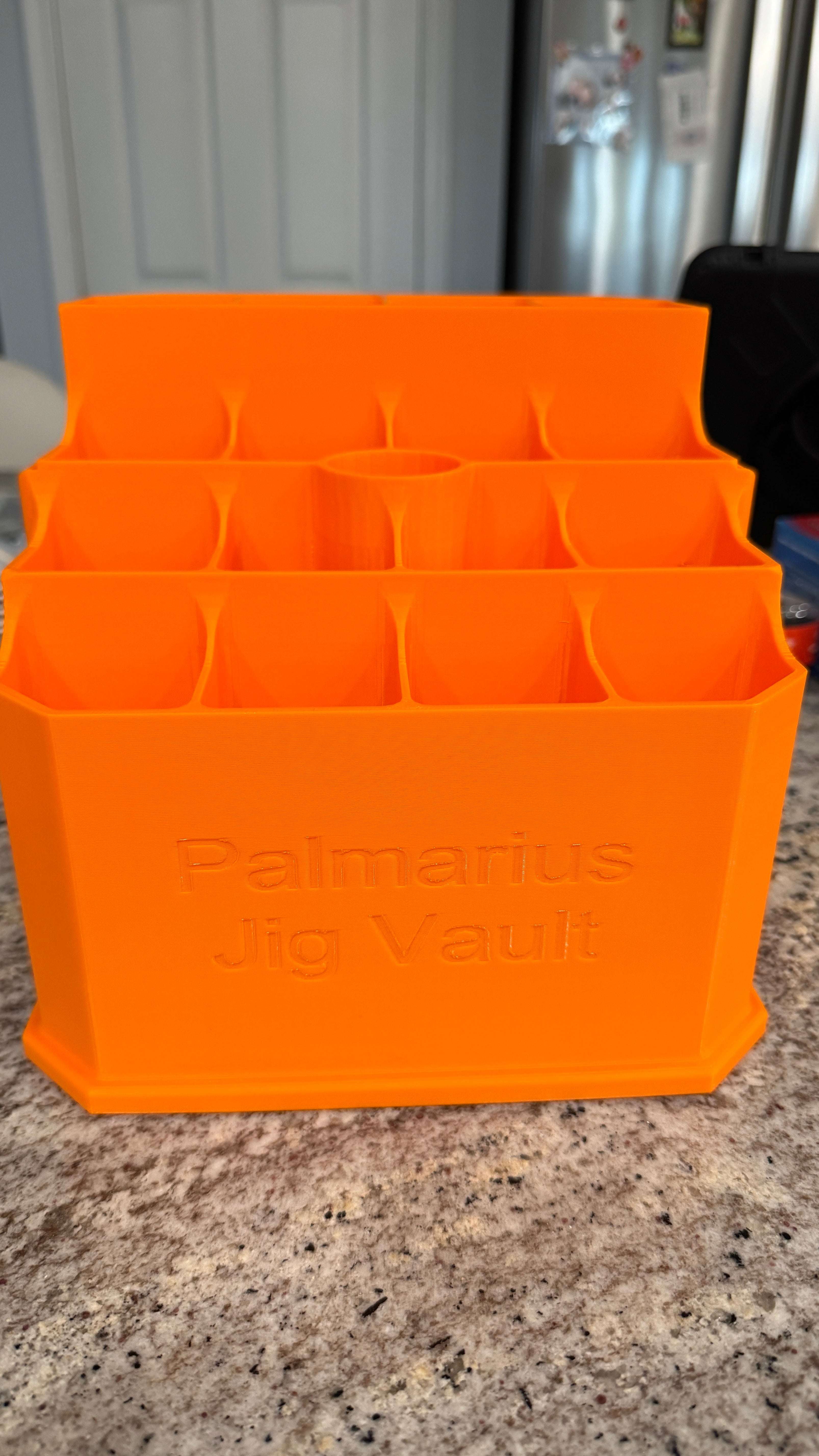 Palmarius Outdoors Jig Vault™ Shorty Square Jig Bucket Skeleton with Carry Strap Fishing Accessories