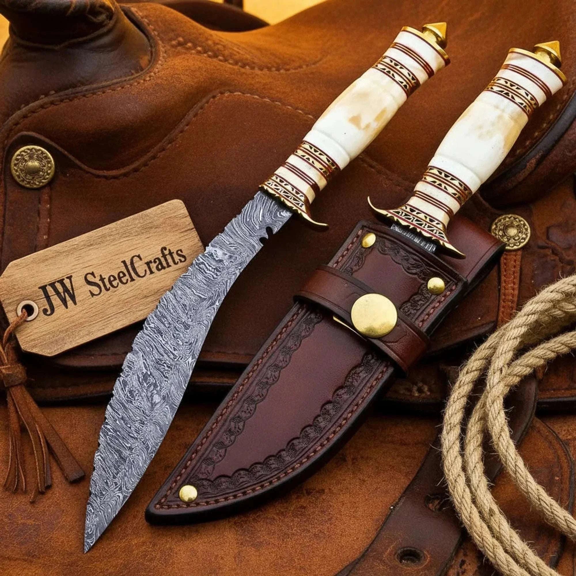 Palmarius Outdoors Imperial Stacked-Bone Kukri with Camel Bone Handle Kukri Knife