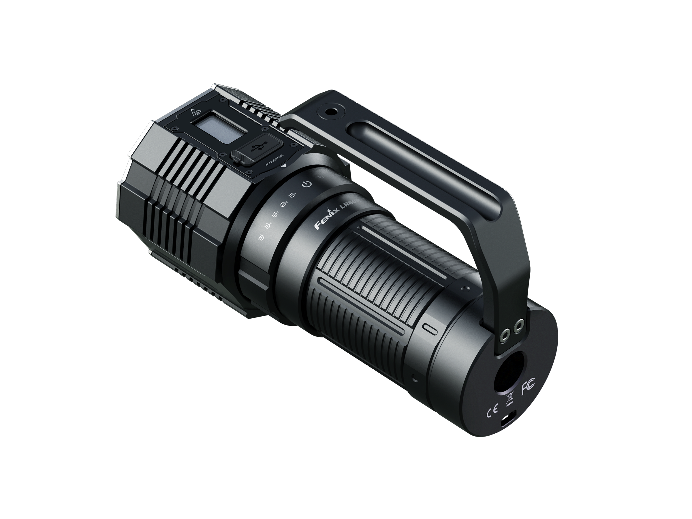 Palmarius Outdoors Fenix LR60R Rotary Switch Rechargeable Searchlight - 21000 Lumens Rechargeable Flashlight