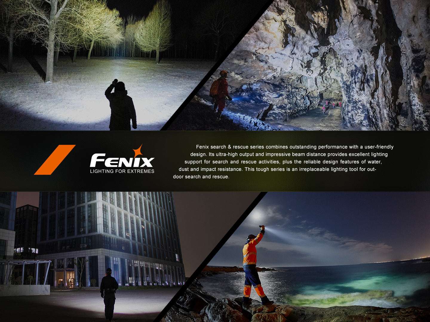Palmarius Outdoors Fenix LR60R Rotary Switch Rechargeable Searchlight - 21000 Lumens Rechargeable Flashlight