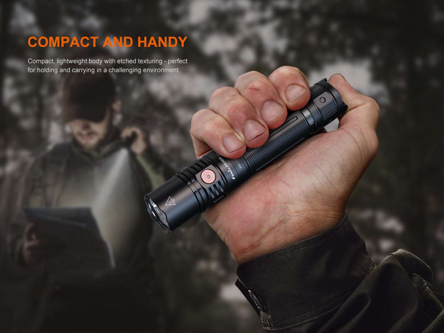 Palmarius Outdoors Fenix PD36R V2 Compact Rechargeable Tactical Flashlight - 1700 Lumens Tactical Flashlight