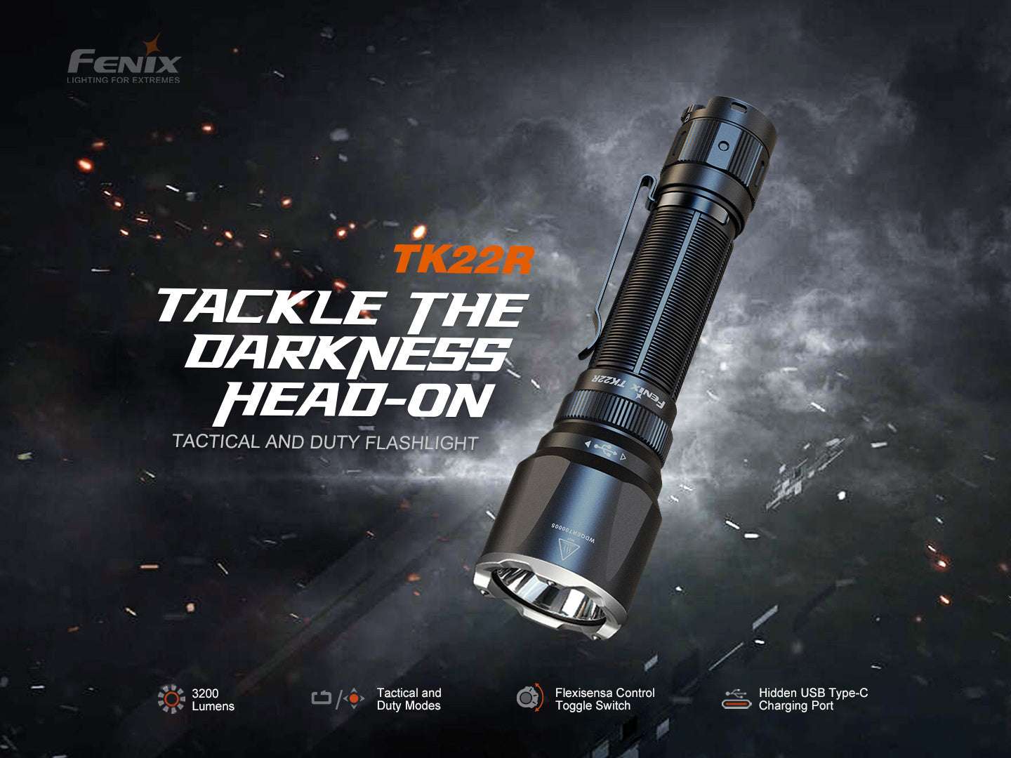 Palmarius Outdoors Fenix TK22R Rechargeable Tactical & Duty Flashlight Tactical Flashlight