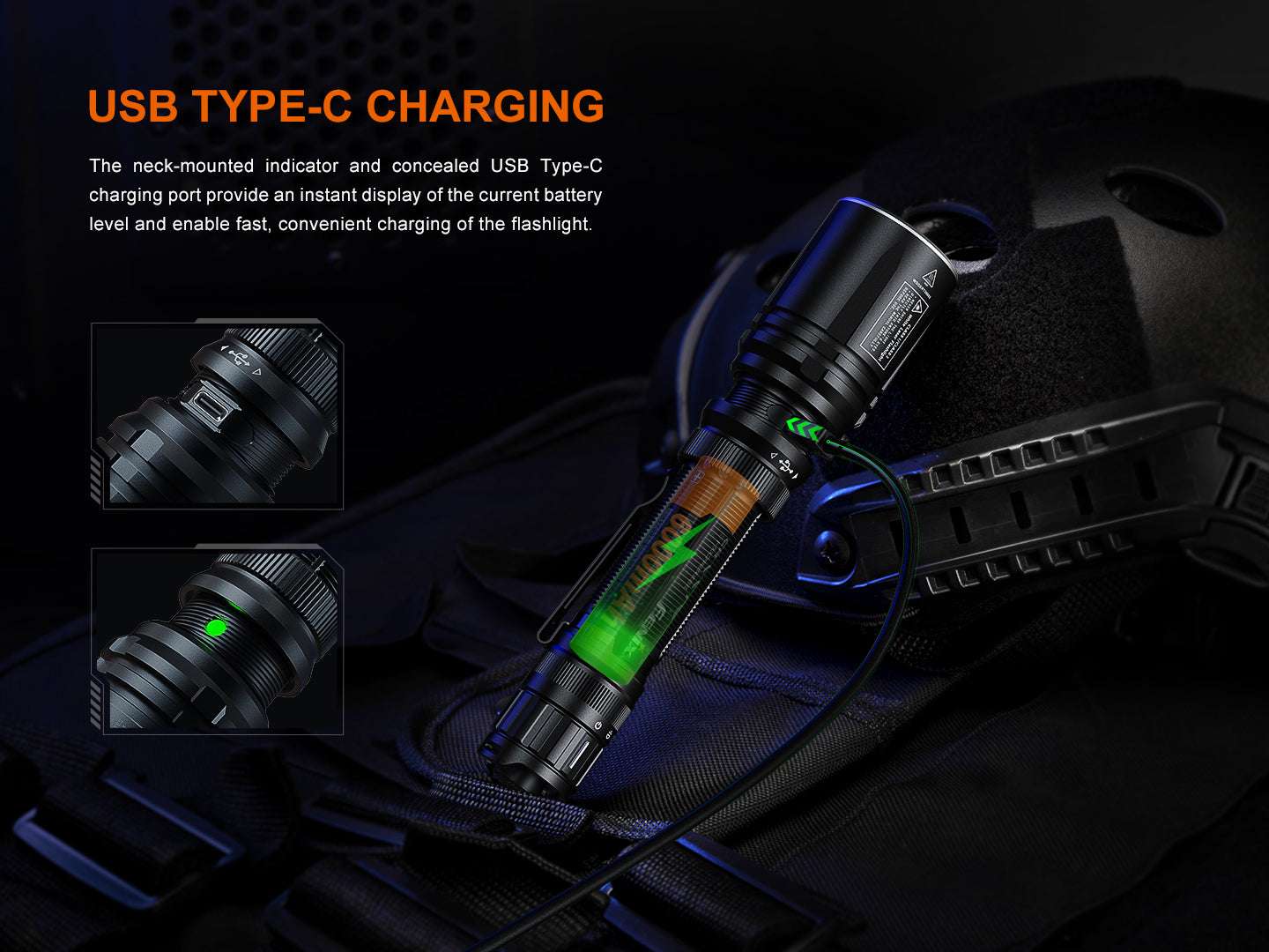Palmarius Outdoors Fenix TK30R Tactical White Laser Rechargeable Flashlight Tactical Flashlight